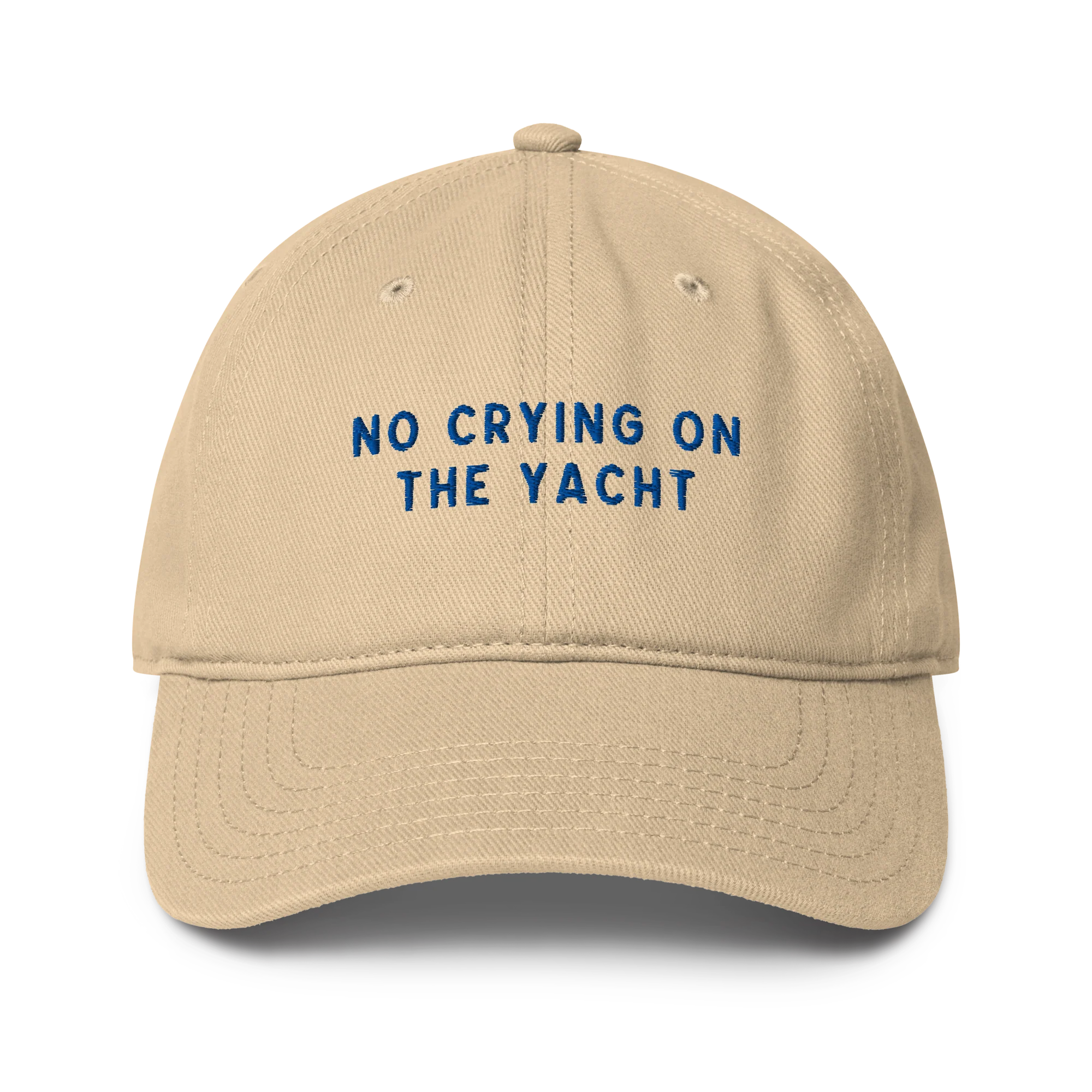 No Crying on the Yacht Embroidered Baseball Cap - Image 3