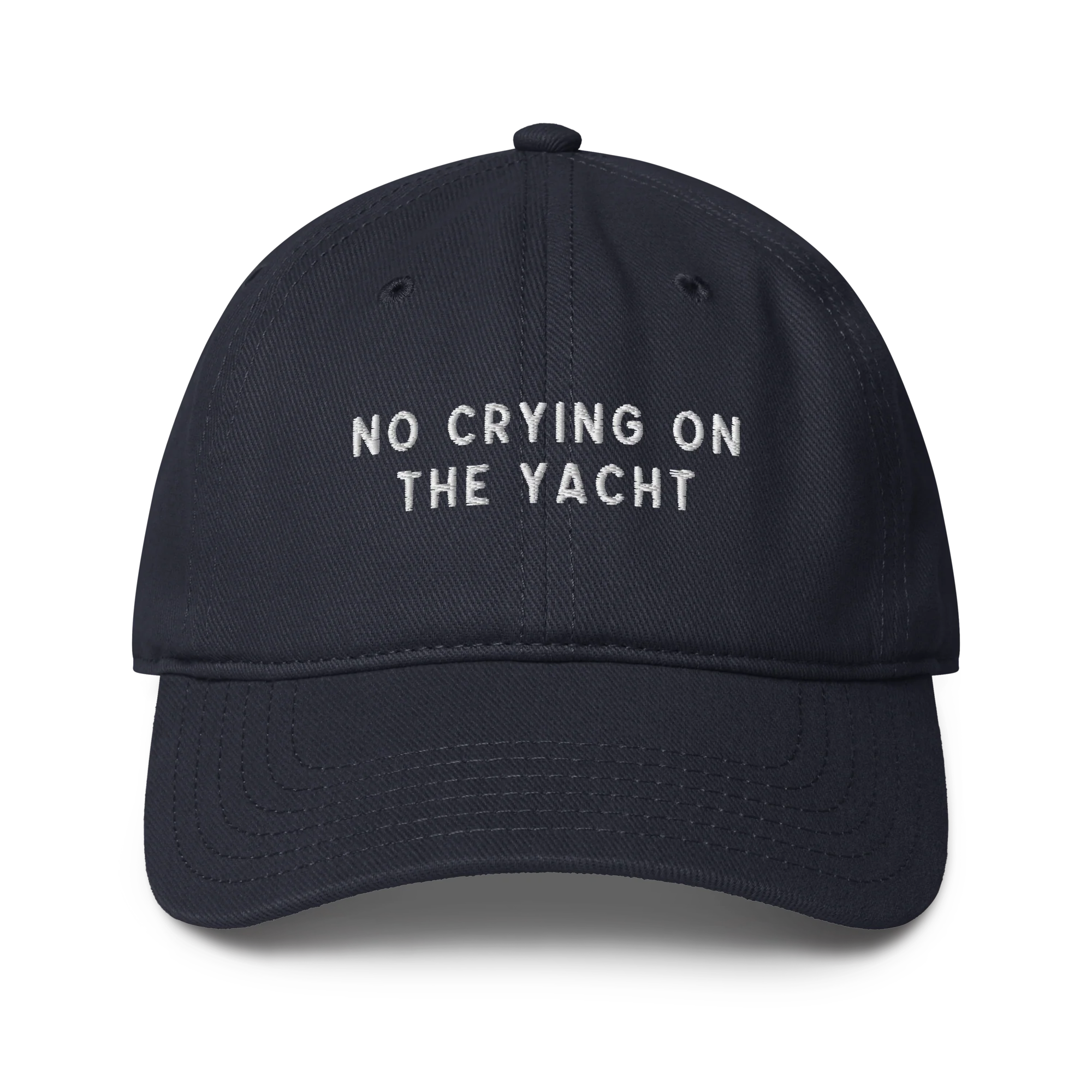 No Crying on the Yacht Embroidered Baseball Cap - Image 4