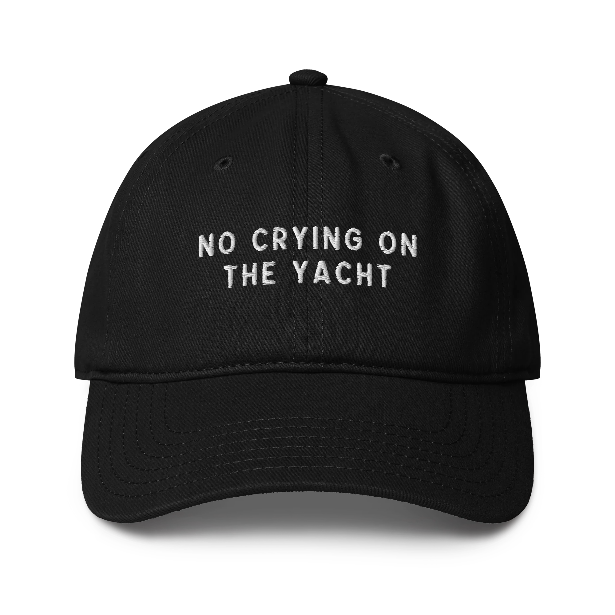 No Crying on the Yacht Embroidered Baseball Cap - Image 7