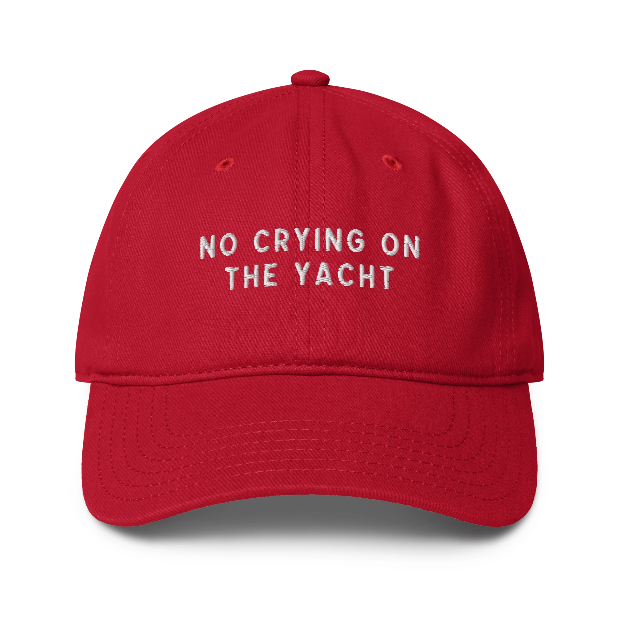 No Crying on the Yacht Embroidered Baseball Cap - Image 8