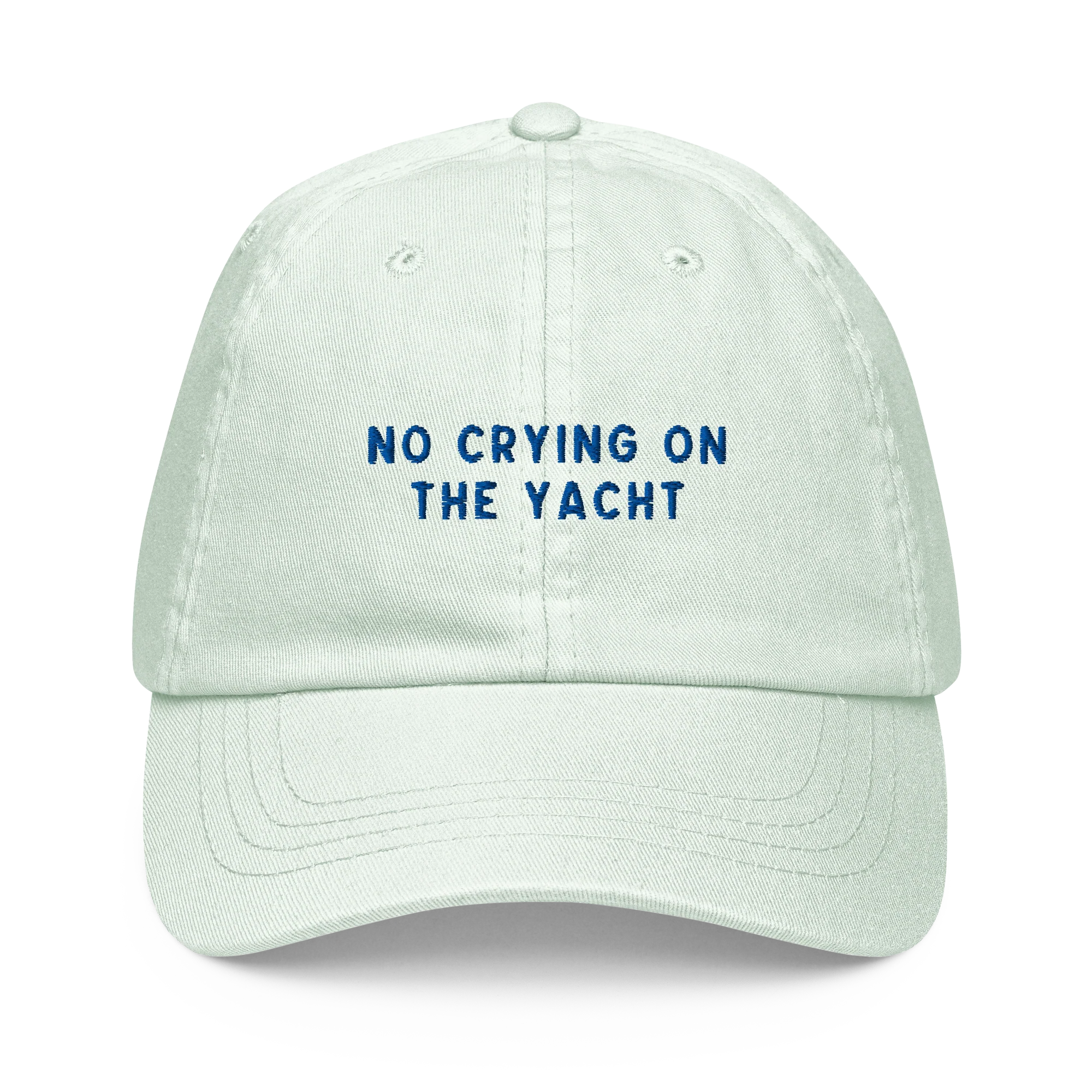No Crying on the Yacht Embroidered Pastel Baseball Cap - Image 8
