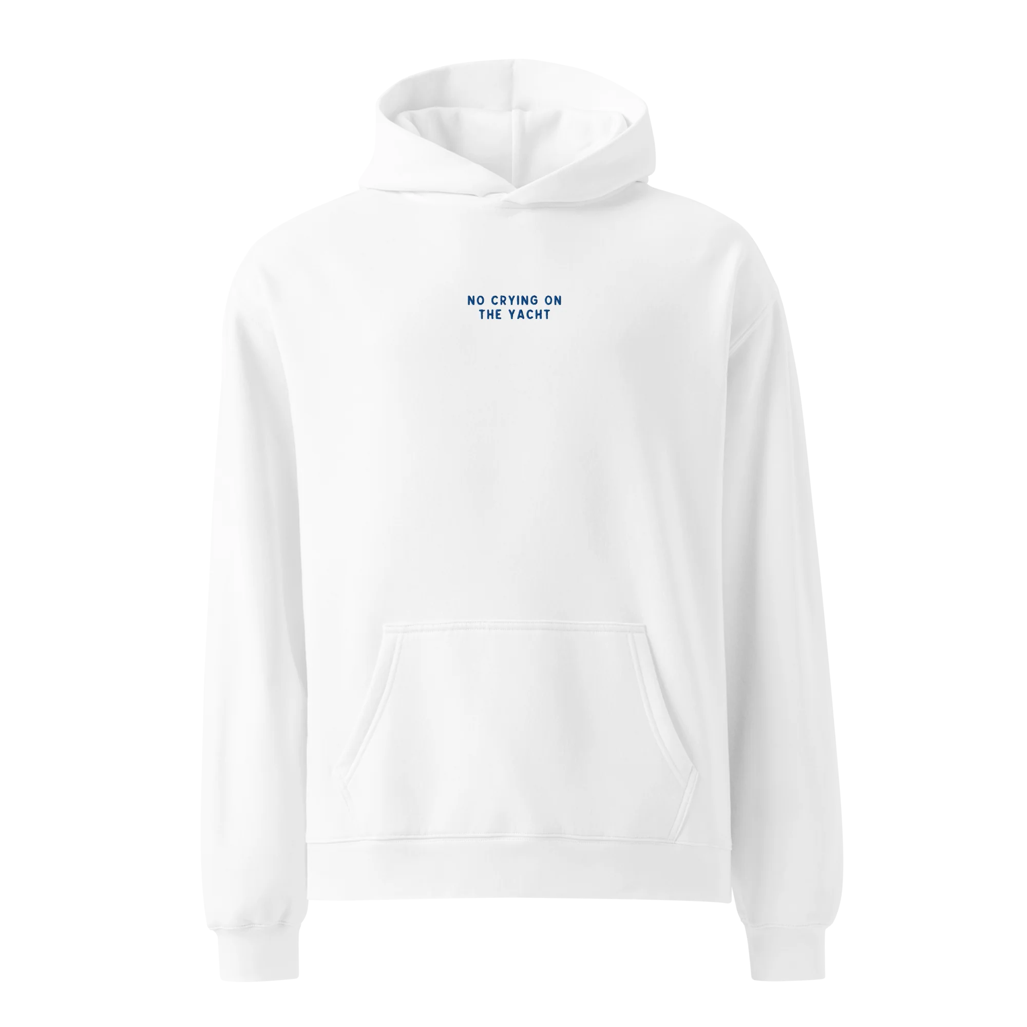 No Crying on the Yacht Embroidered Premium Oversized Hoodie - Image 8