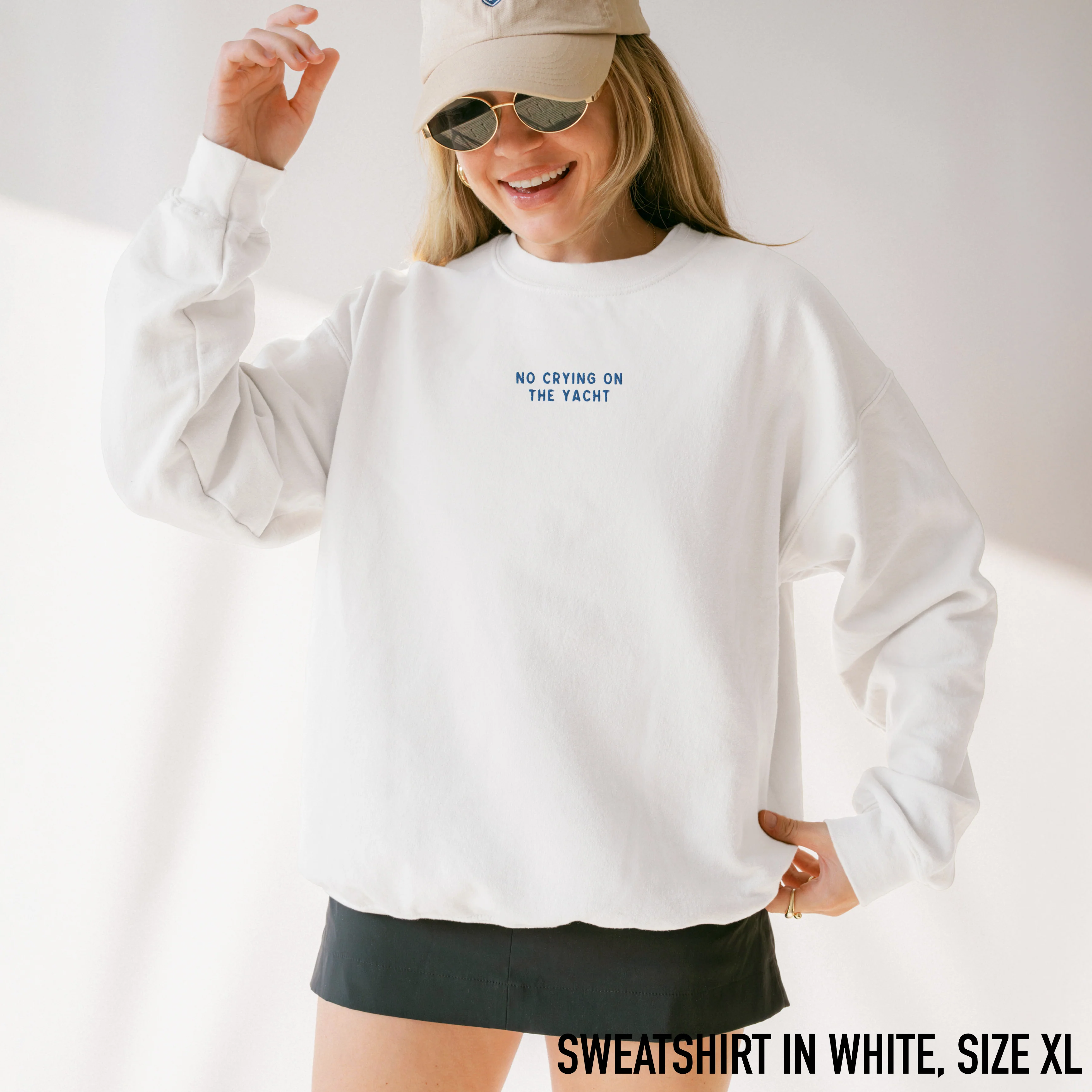 No Crying on the Yacht Embroidered Sweatshirt - Image 7