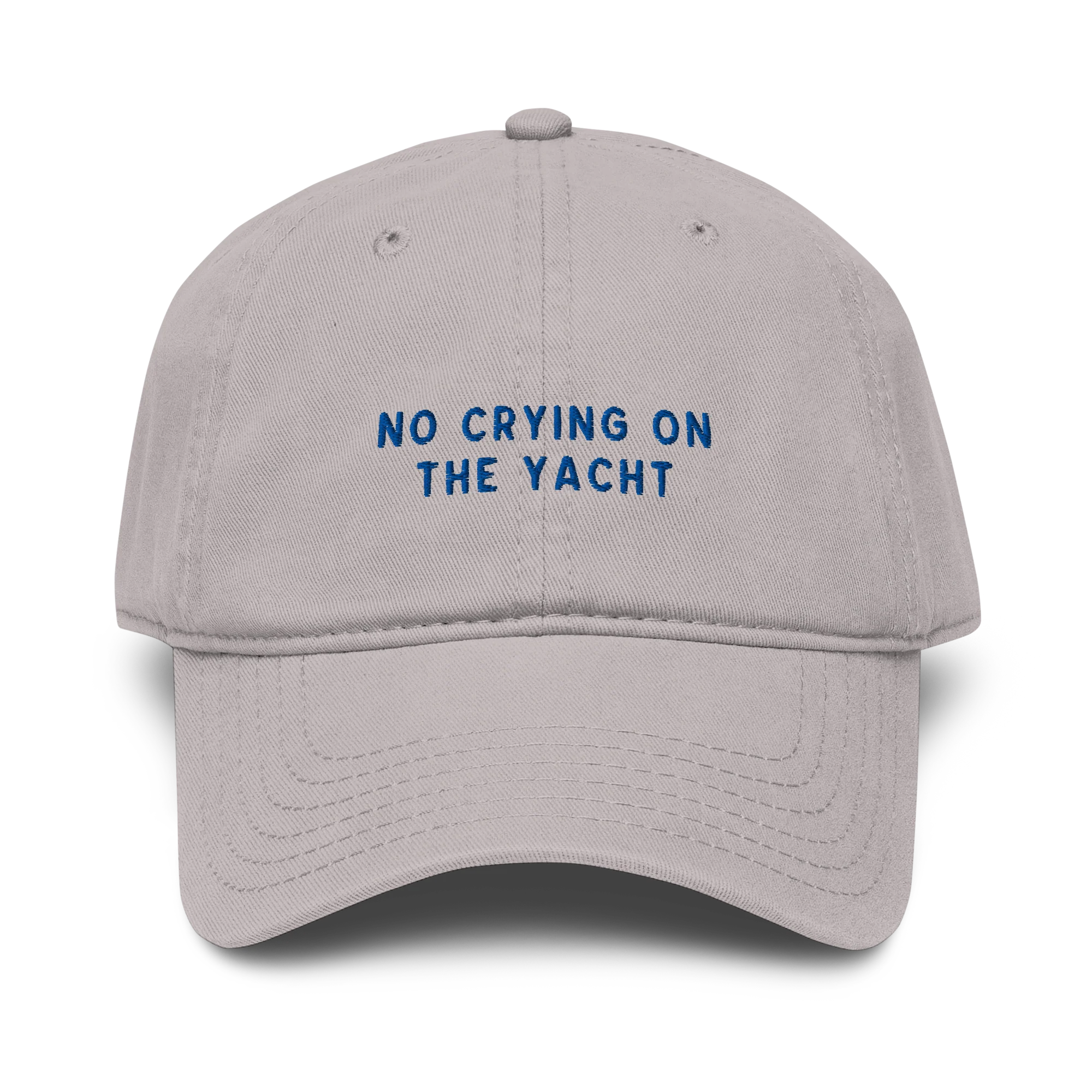 No Crying on the Yacht Embroidered Vintage Wash Baseball Cap - Image 6