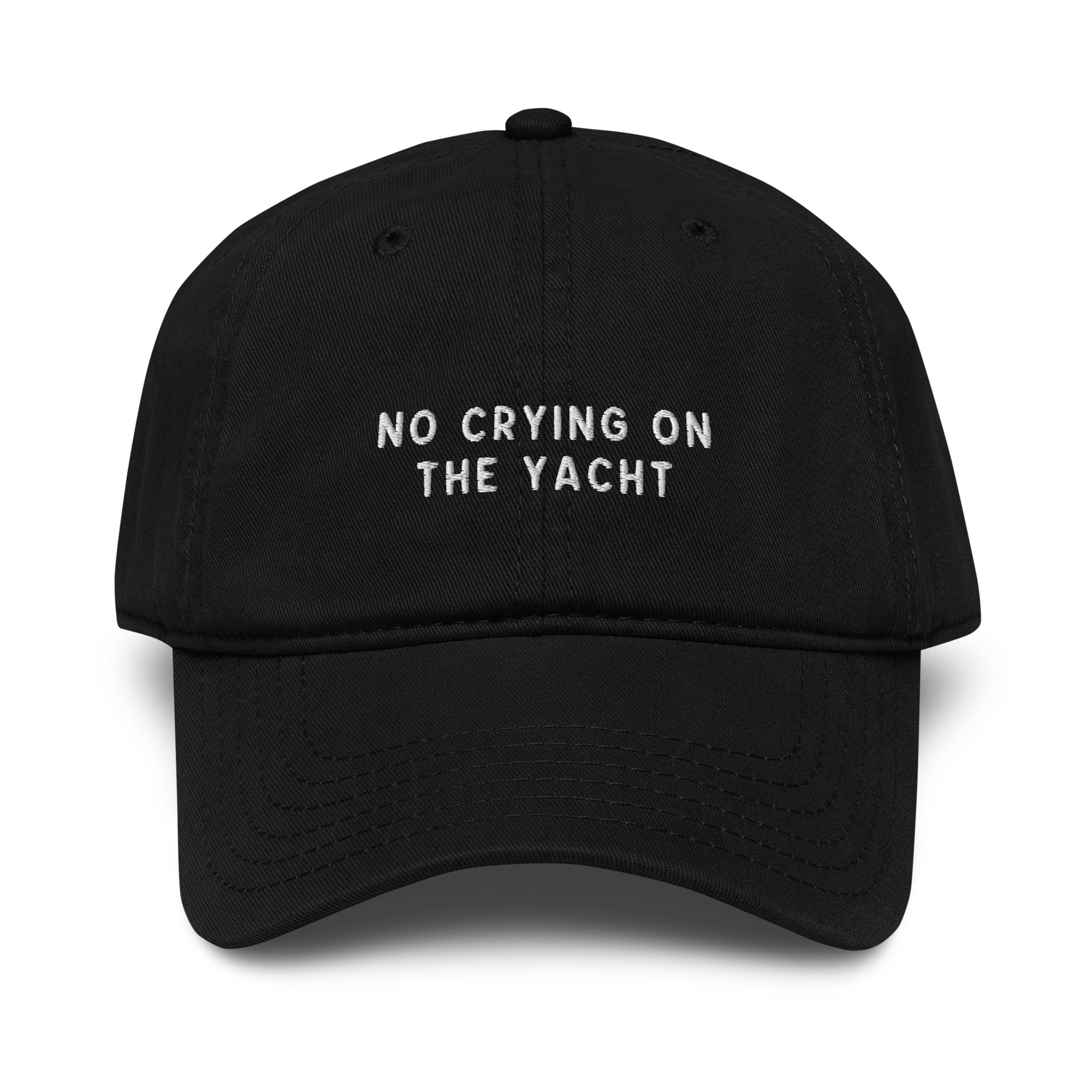 No Crying on the Yacht Embroidered Vintage Wash Baseball Cap - Image 7
