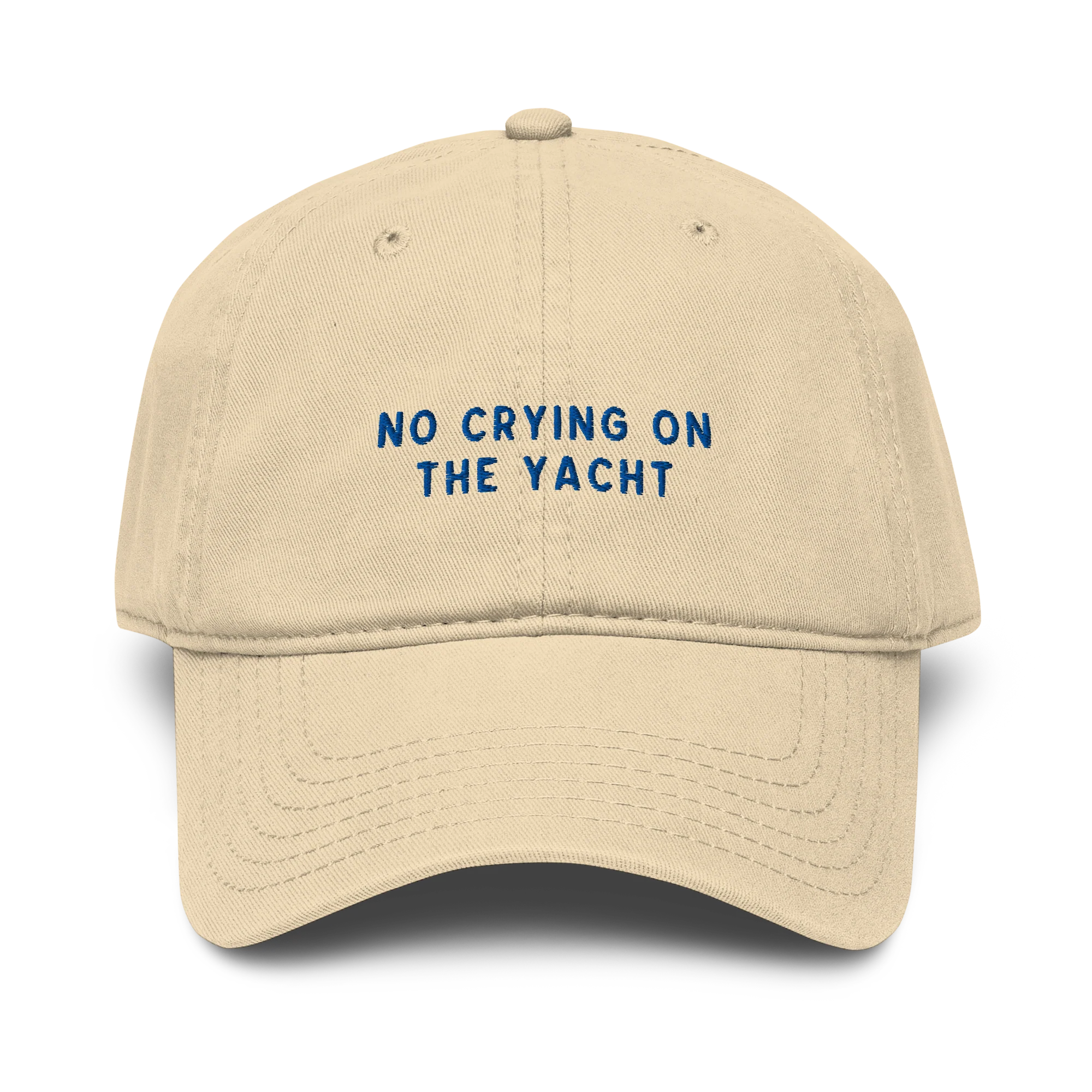 No Crying on the Yacht Embroidered Vintage Wash Baseball Cap - Image 8