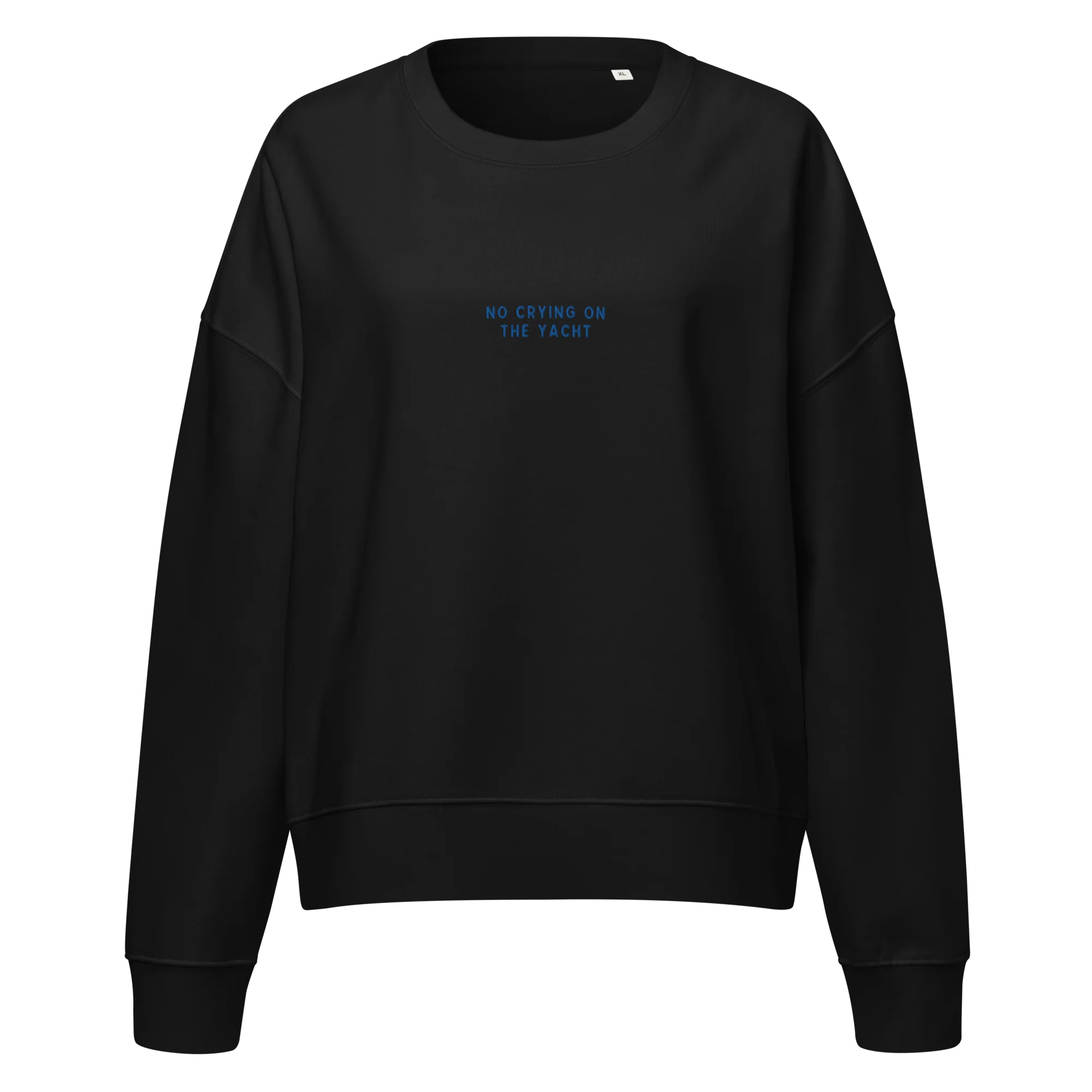No Crying on the Yacht Embroidered Women’s Organic Sweatshirt - Image 5