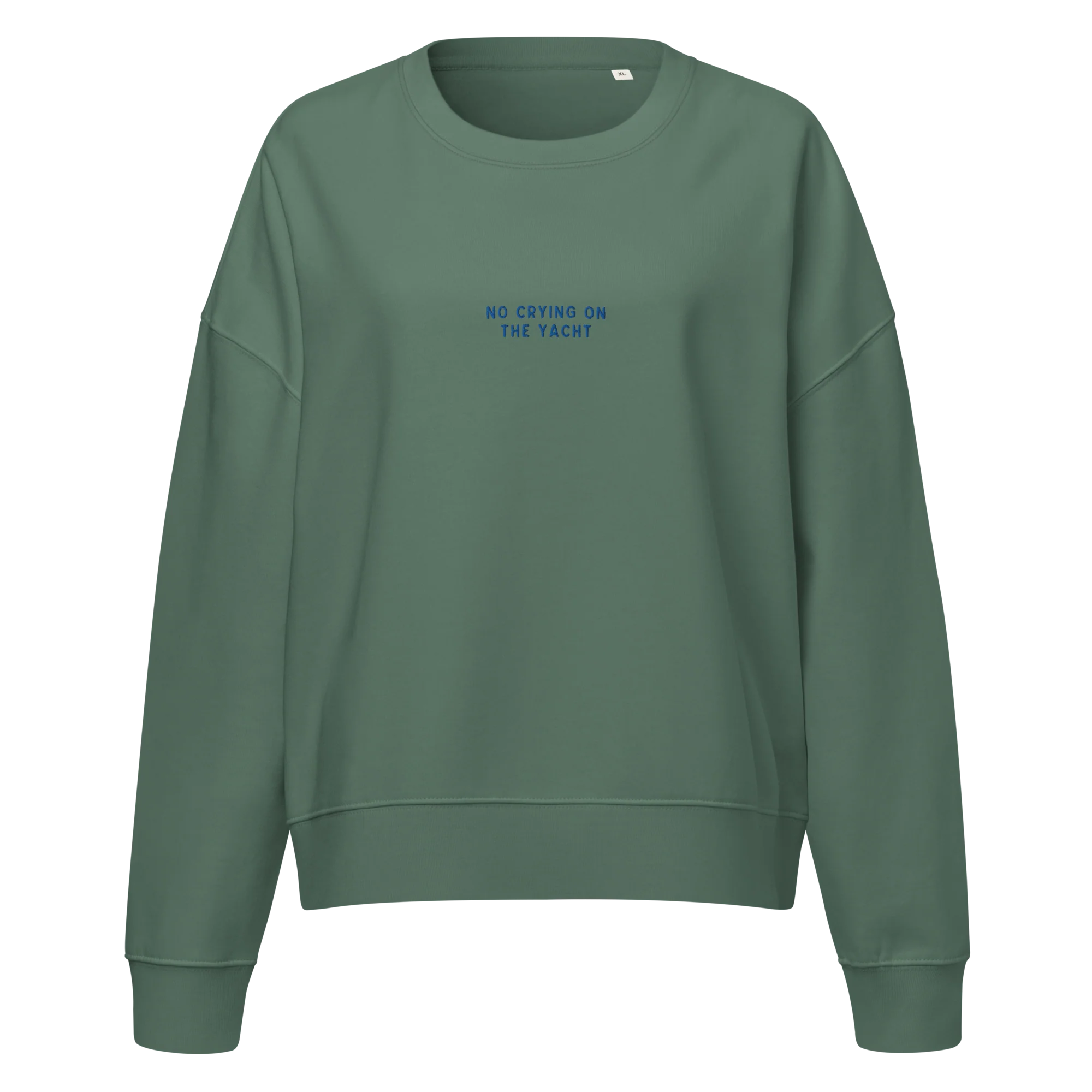 No Crying on the Yacht Embroidered Women’s Organic Sweatshirt - Image 8