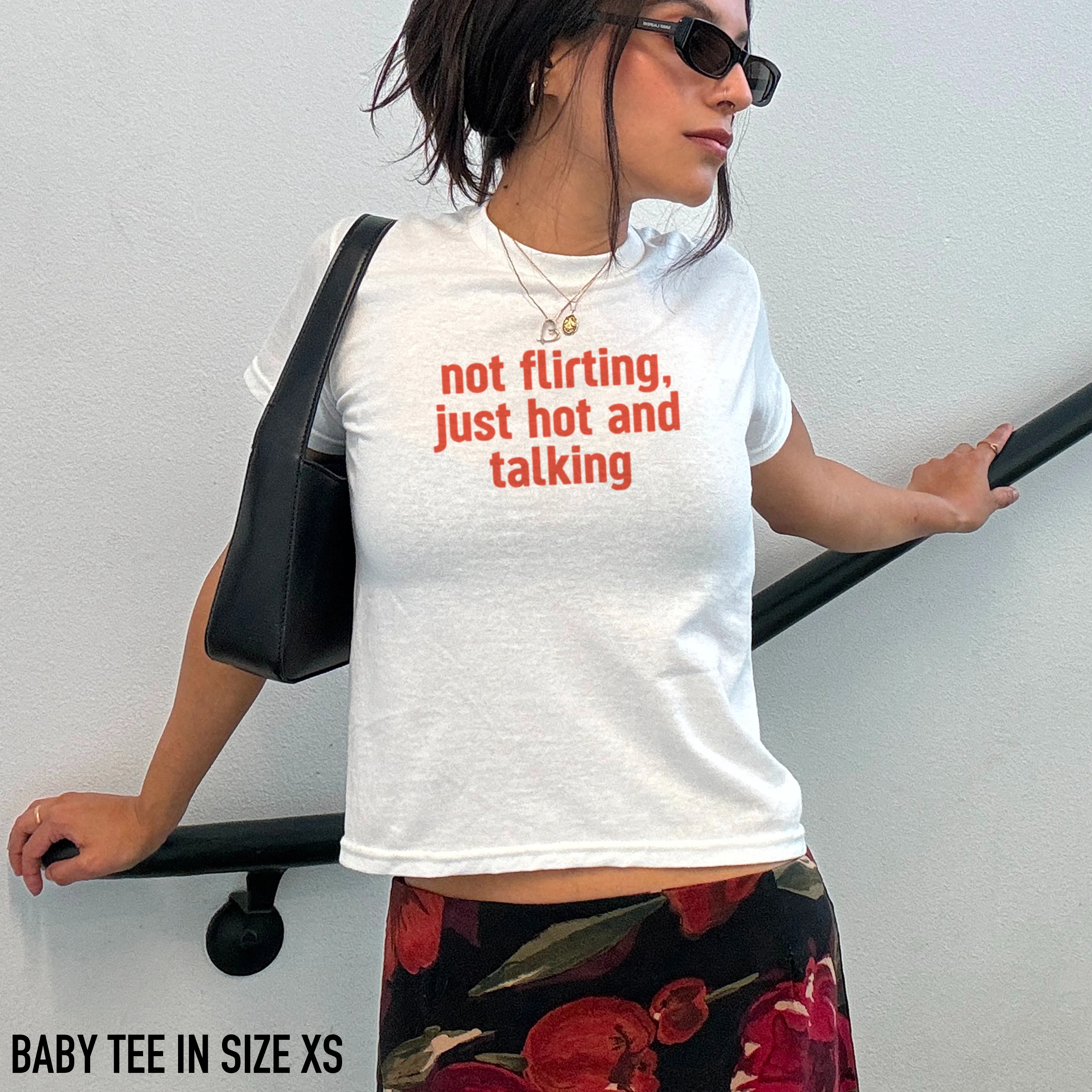 Not Flirting Just Hot and Talking Baby Tee - Image 2