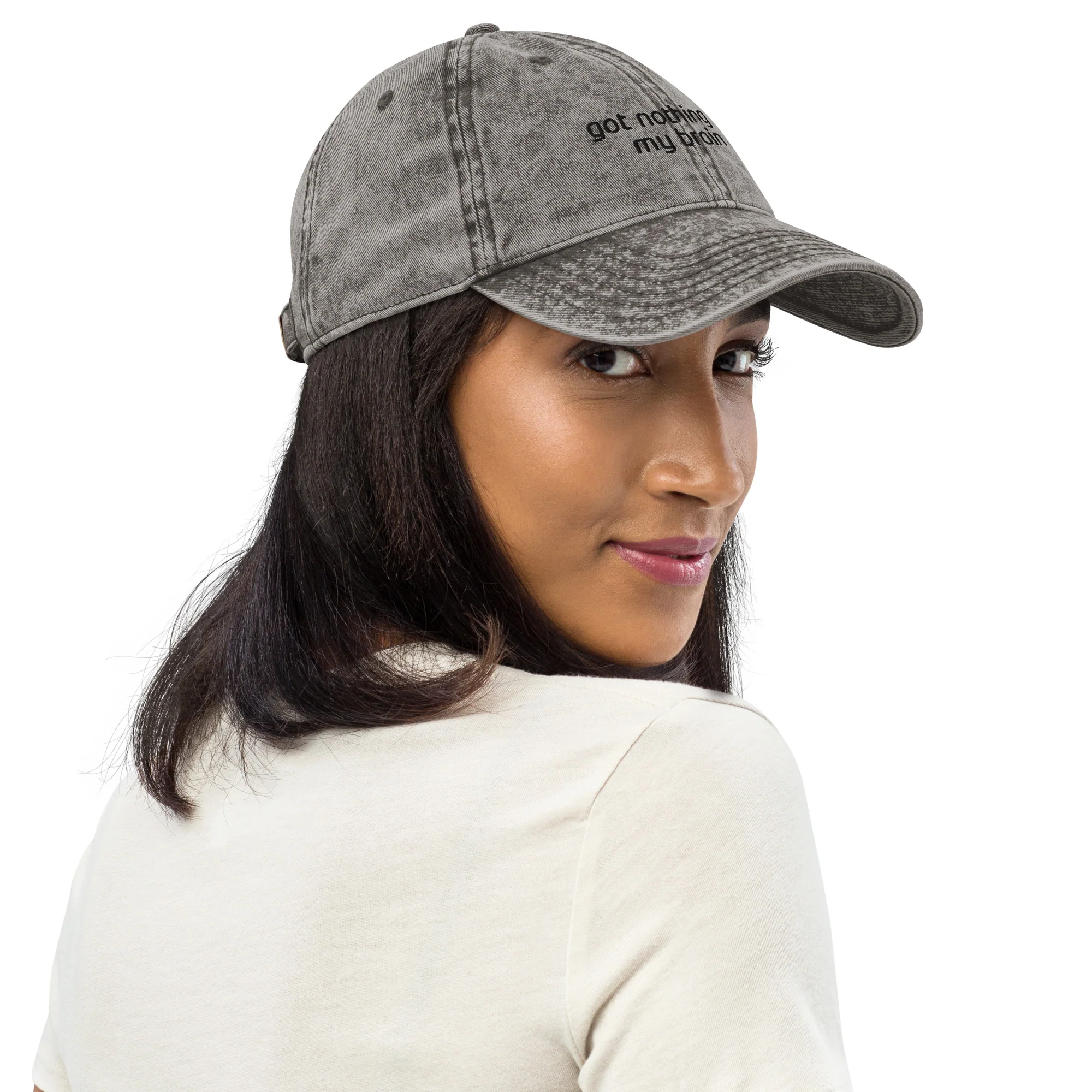 Got Nothing In My Brain Shake It Off Embroidered Vintage Cap - Image 10