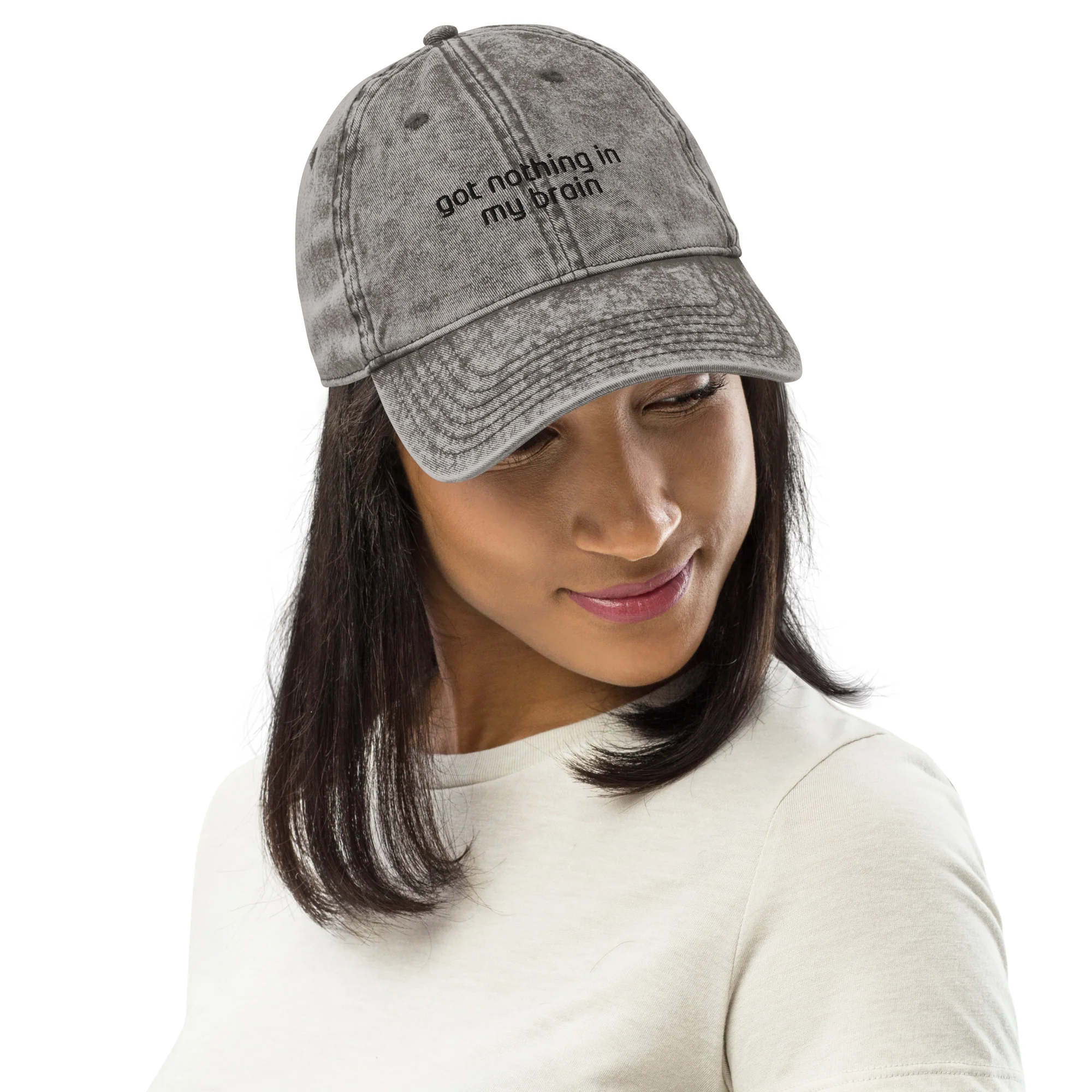 Got Nothing In My Brain Shake It Off Embroidered Vintage Cap - Image 2