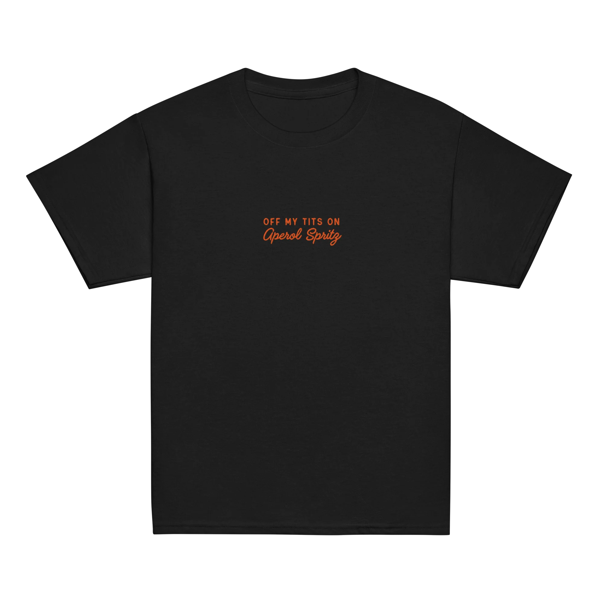 Off My Tits On Aperol Spritz Embroidered Baby Tee - Image 7
