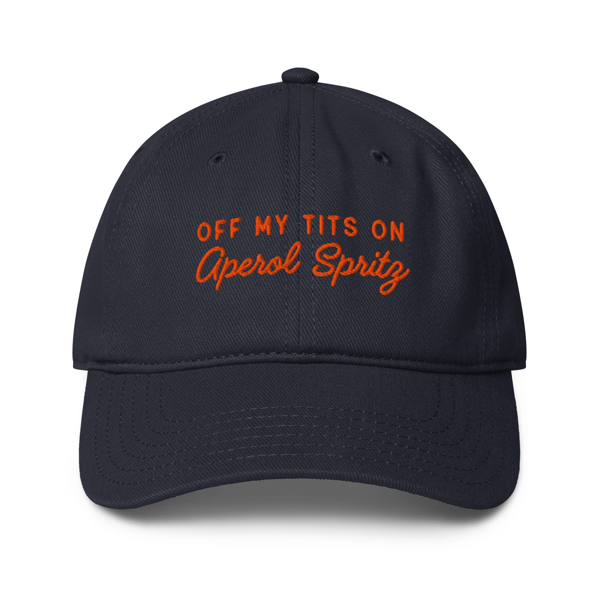 Off My Tits On Aperol Spritz Embroidered Baseball Cap - Image 4