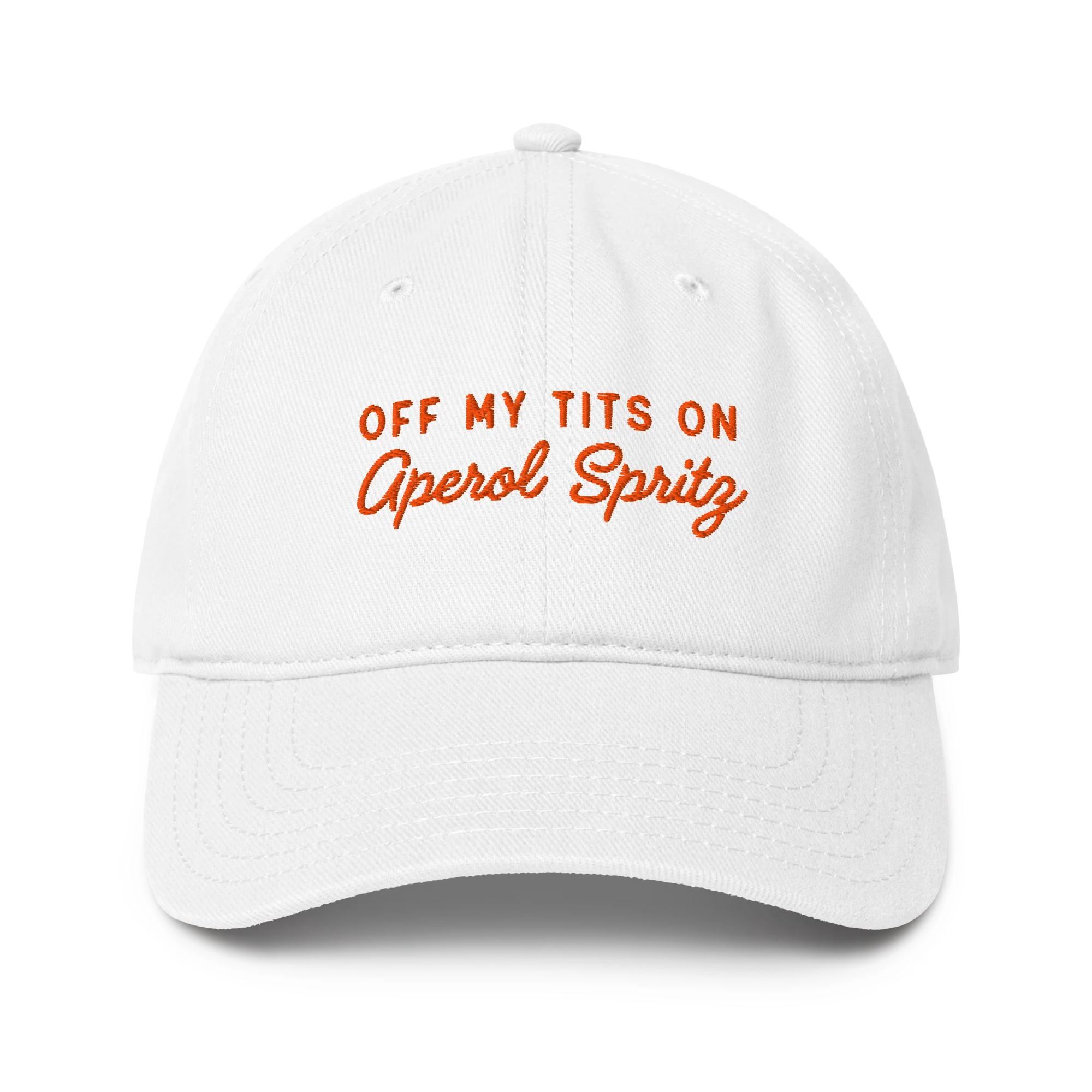 Off My Tits On Aperol Spritz Embroidered Baseball Cap - Image 7