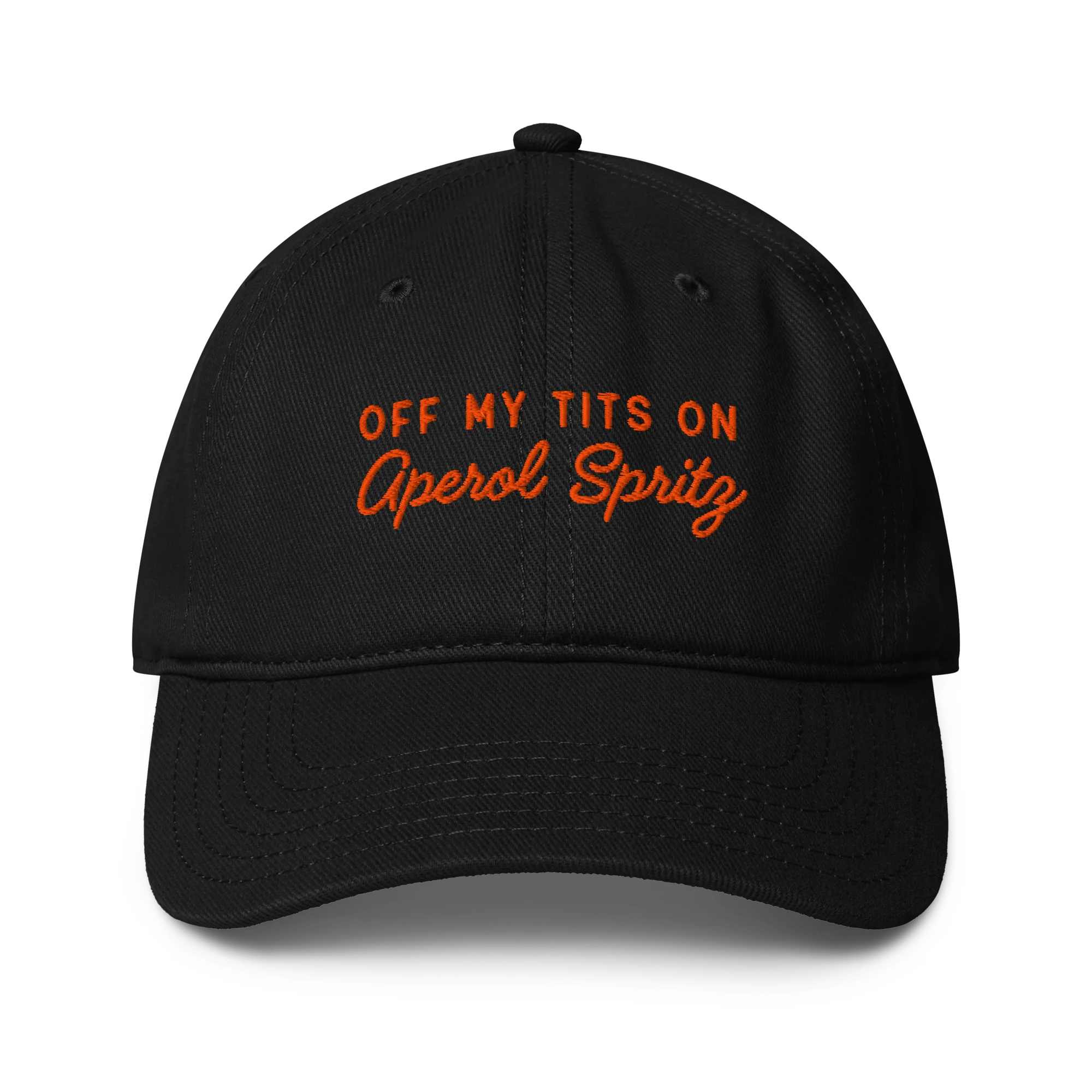 Off My Tits On Aperol Spritz Embroidered Baseball Cap - Image 8