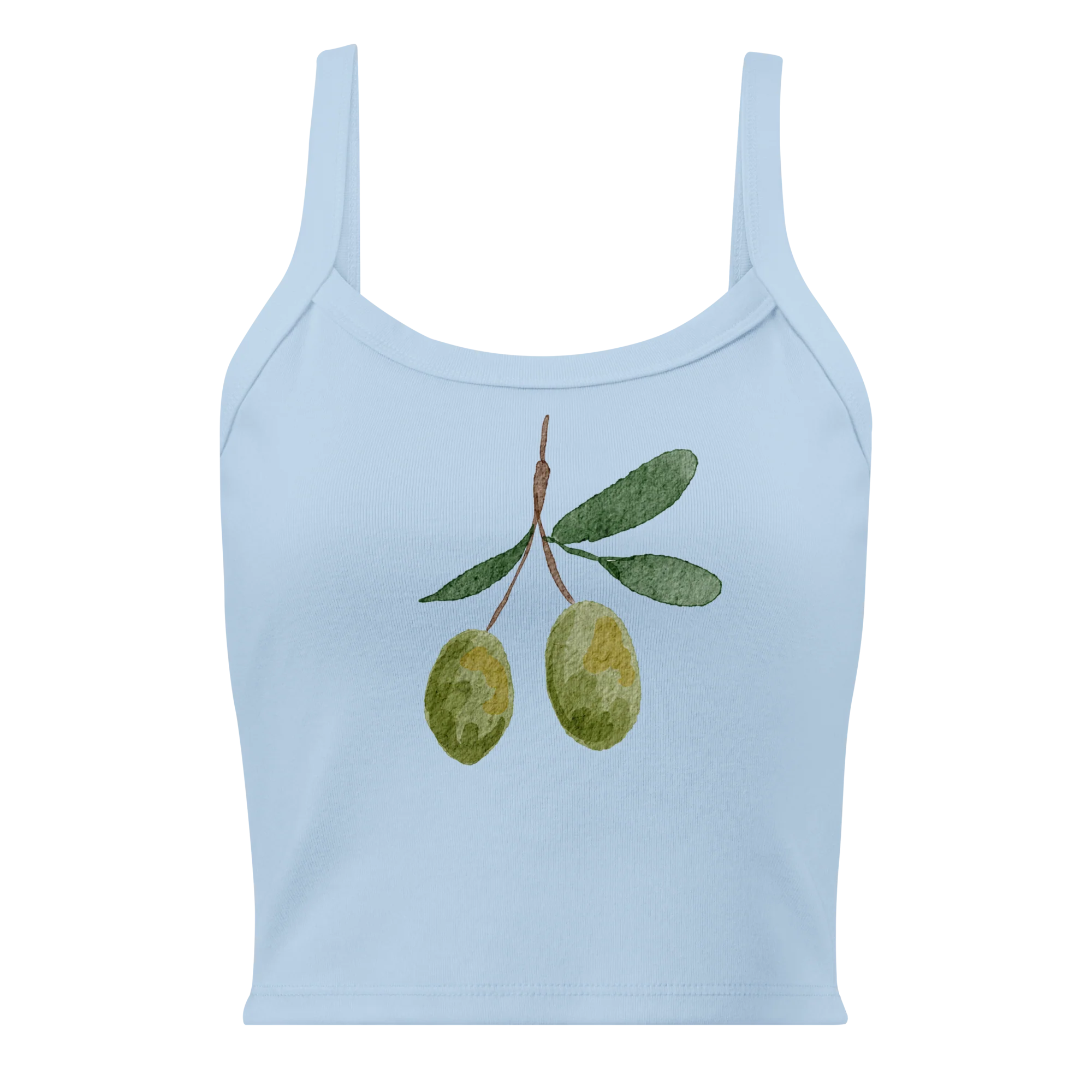 Olives Watercolor Rib Tank Top - Image 4