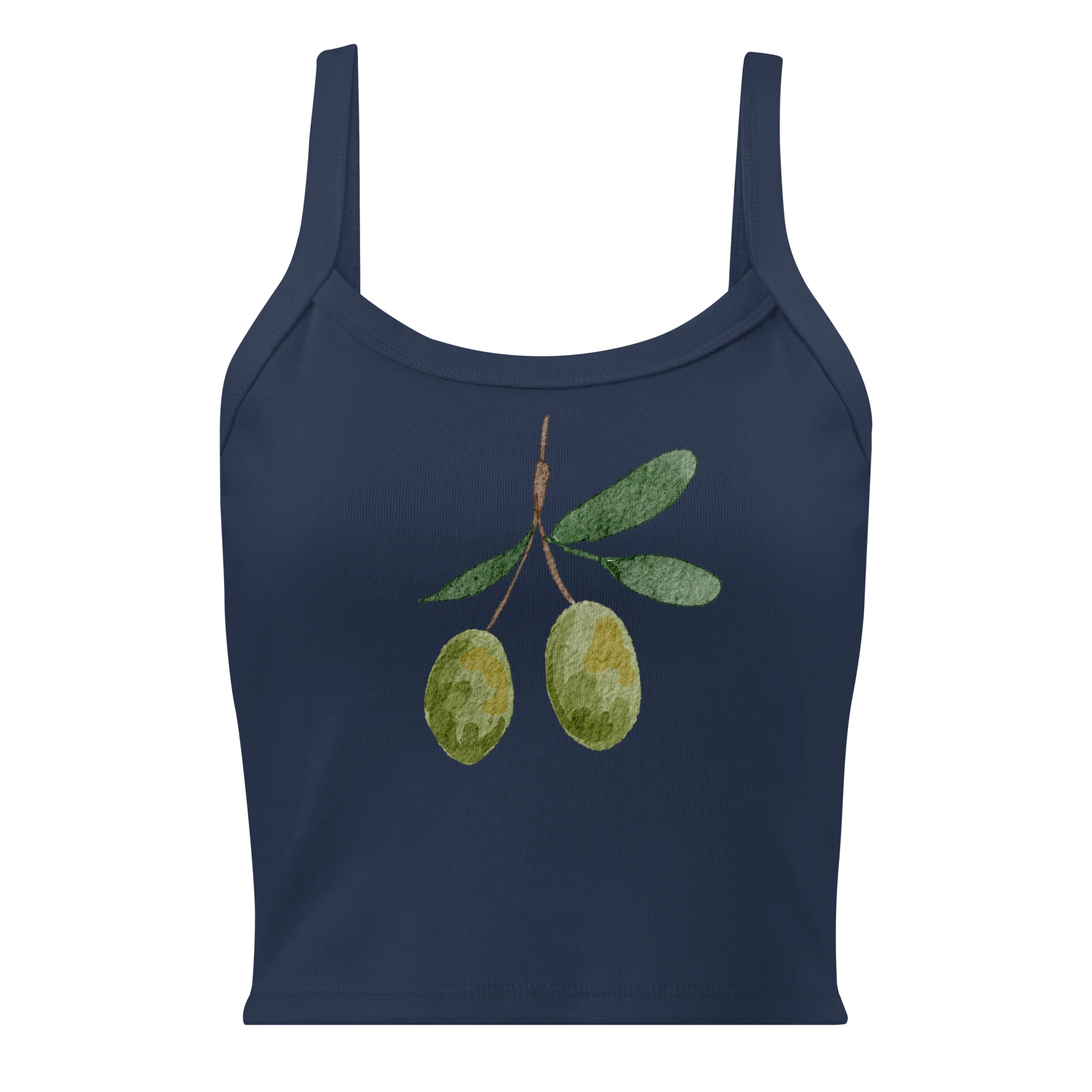 Olives Watercolor Rib Tank Top - Image 6