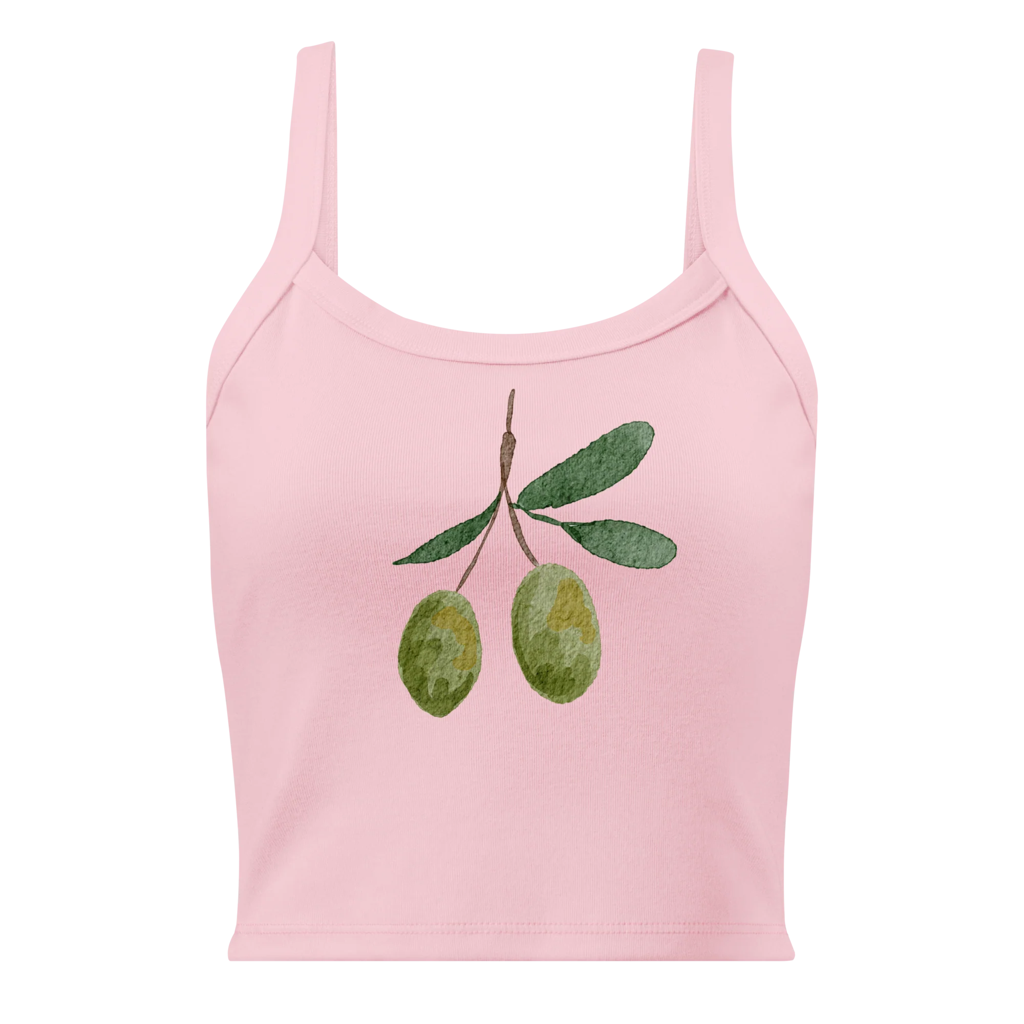 Olives Watercolor Rib Tank Top - Image 7
