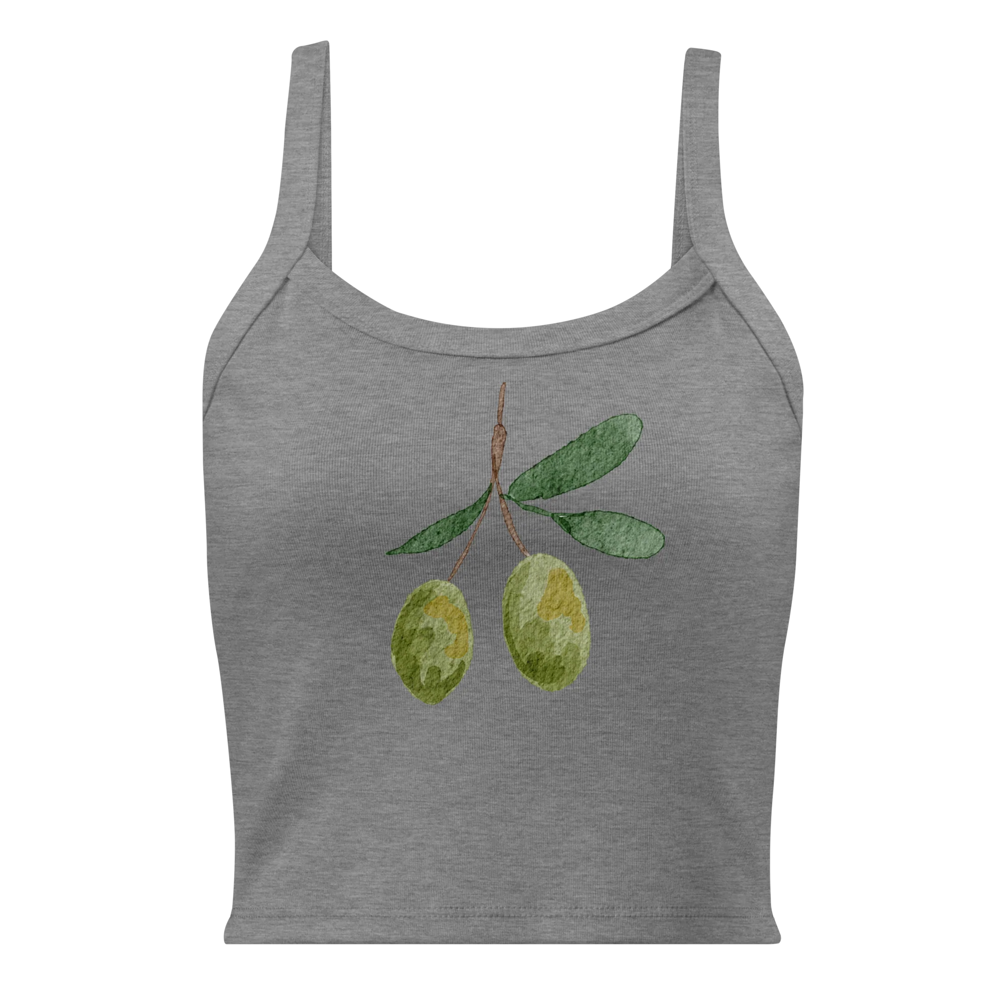Olives Watercolor Rib Tank Top - Image 8