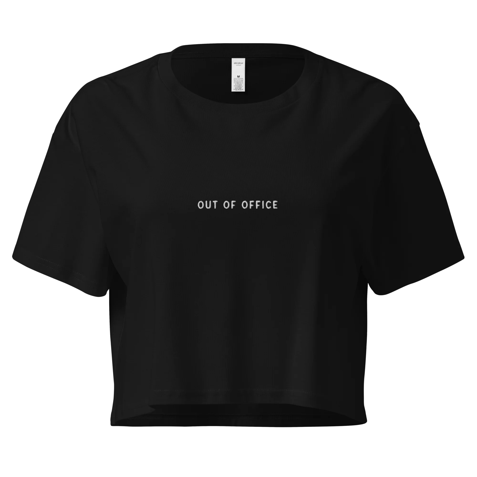 Out of Office Embroidered Crop Tee - Image 3
