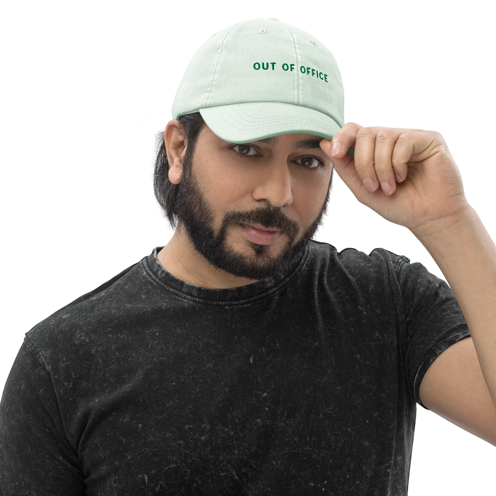 Out of Office Embroidered Pastel Baseball Cap - Image 6