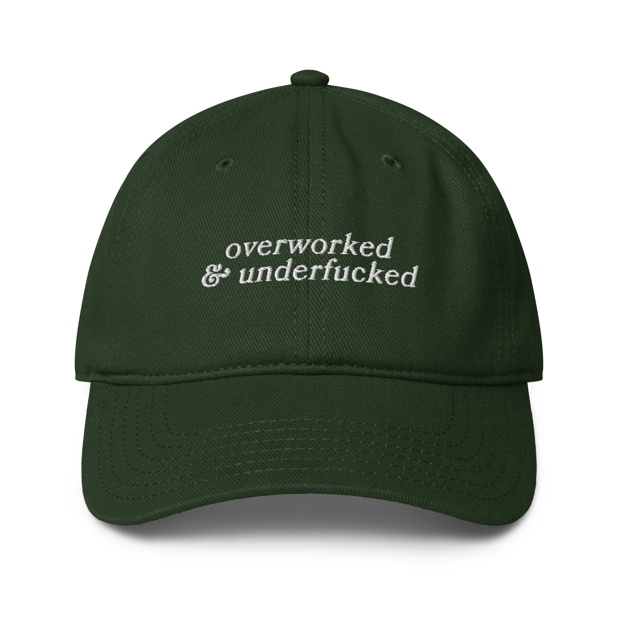 Overworked and Underfucked Embroidered Baseball Cap - Image 7