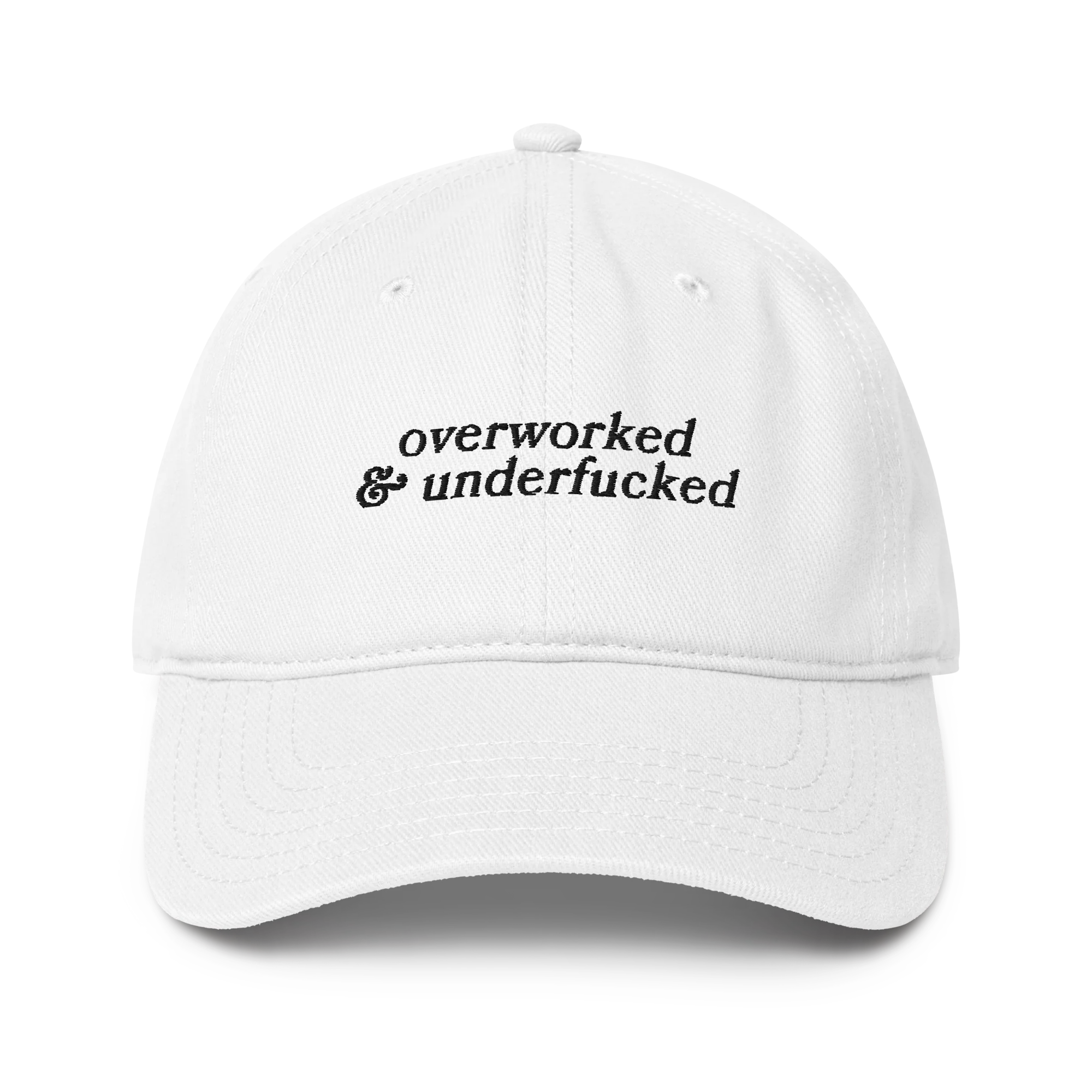 Overworked and Underfucked Embroidered Baseball Cap - Image 8