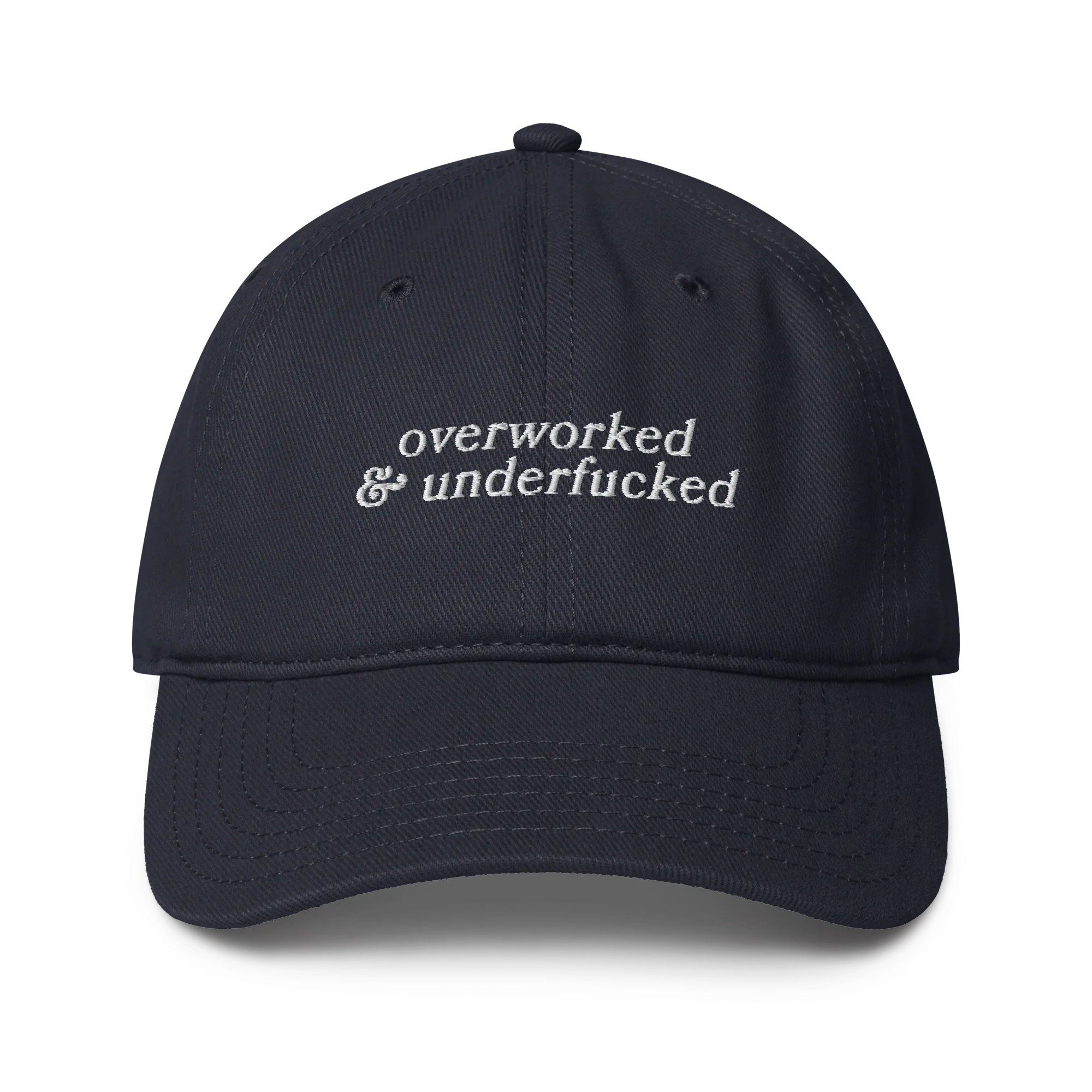 Overworked and Underfucked Embroidered Baseball Cap - Image 9