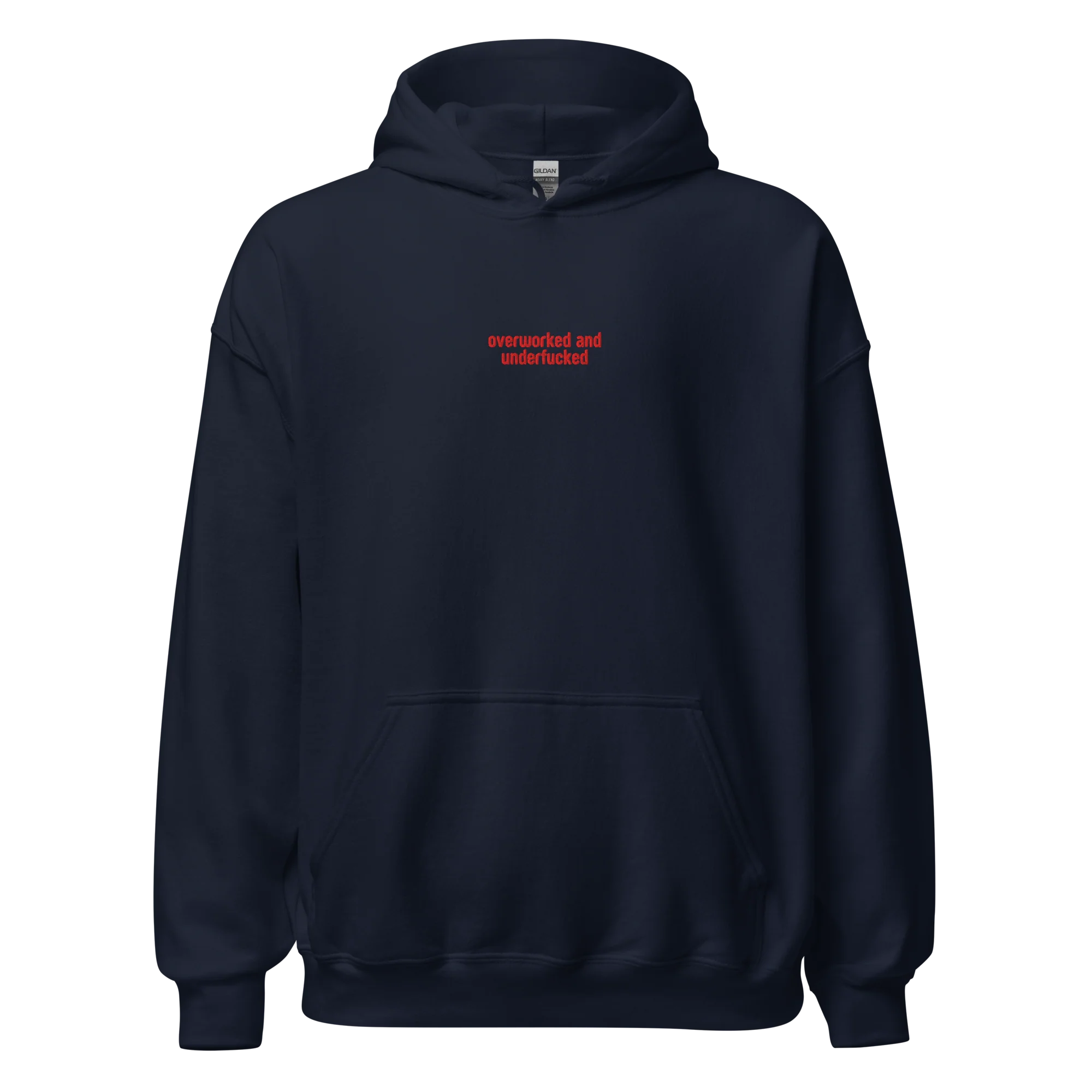 Overworked and Underfucked Embroidered Hoodie - Image 11