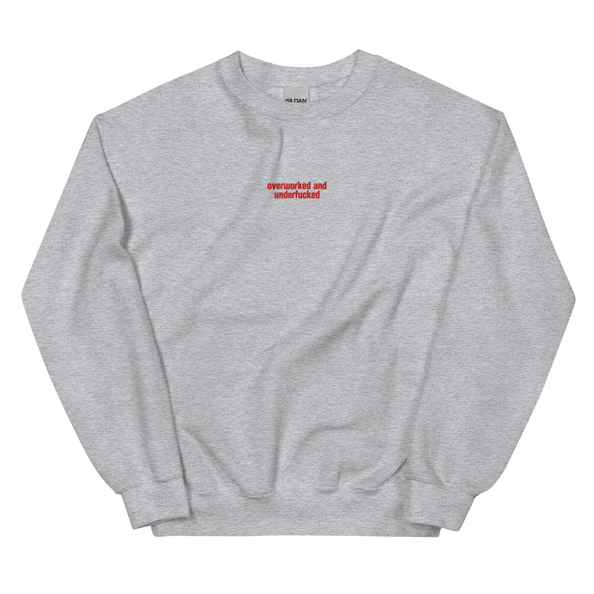 Overworked and Underfucked Embroidered Sweatshirt - Image 4