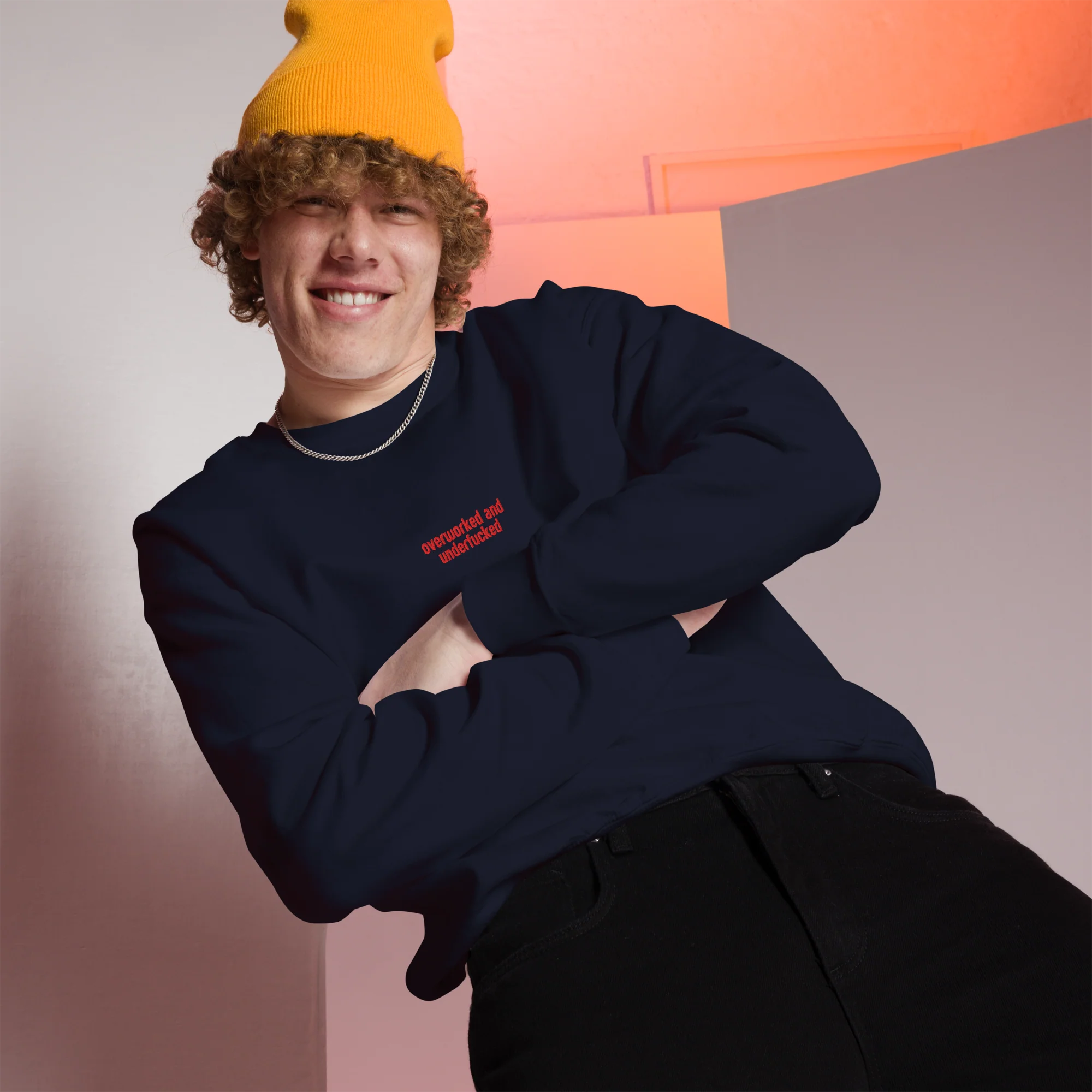 Overworked and Underfucked Embroidered Sweatshirt - Image 7