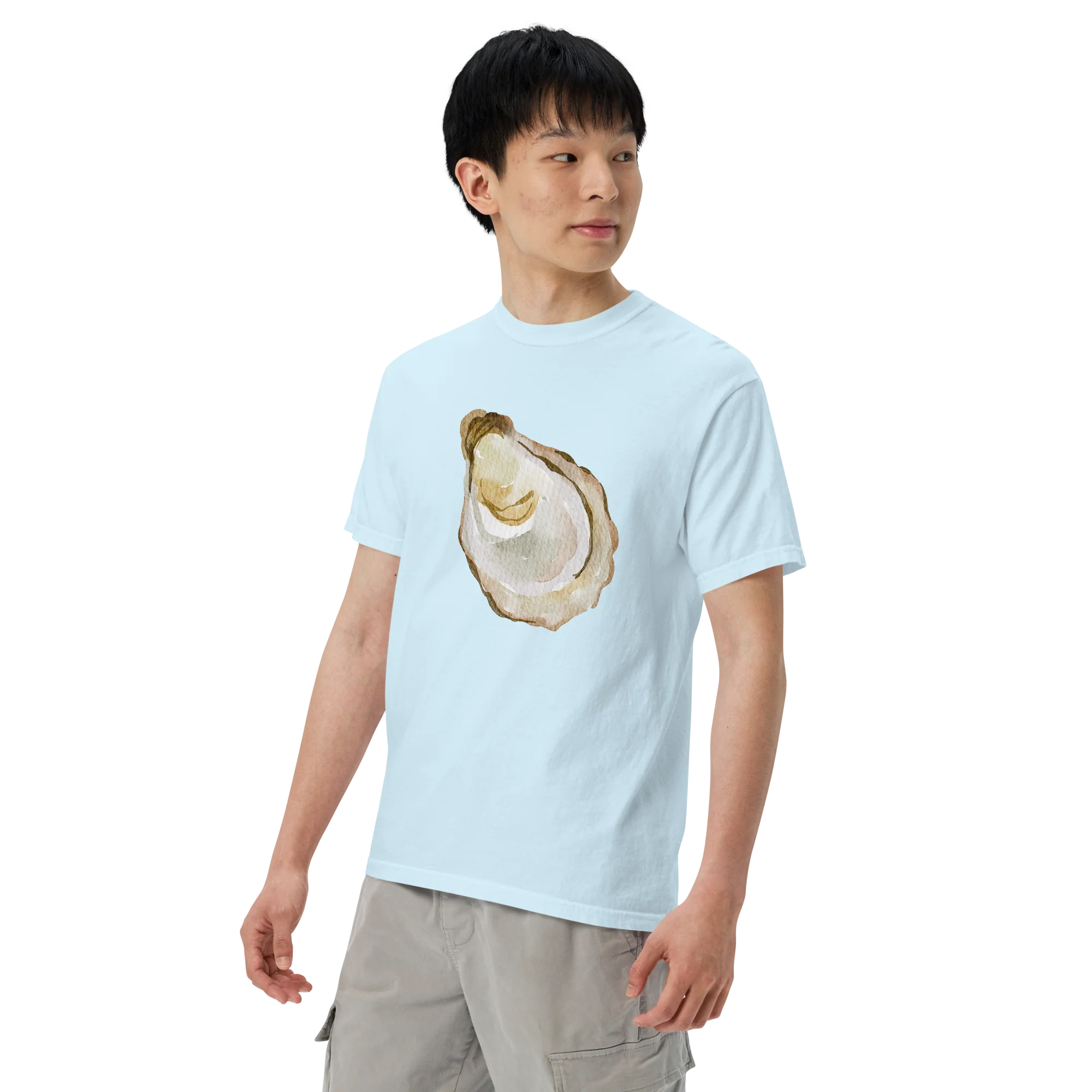 Oyster Watercolor Classic T-Shirt - Image 7