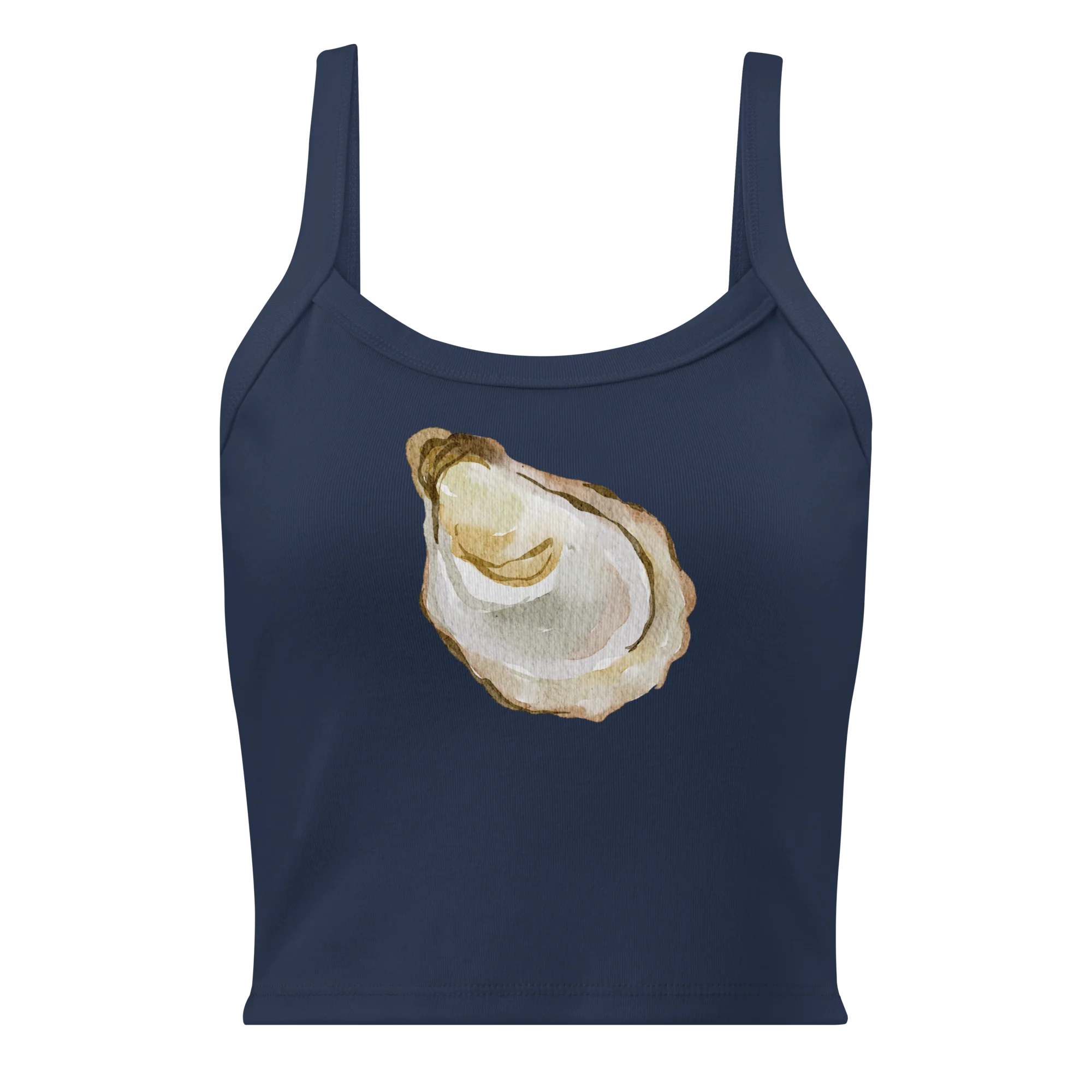 Oyster Watercolor Rib Tank Top - Image 4