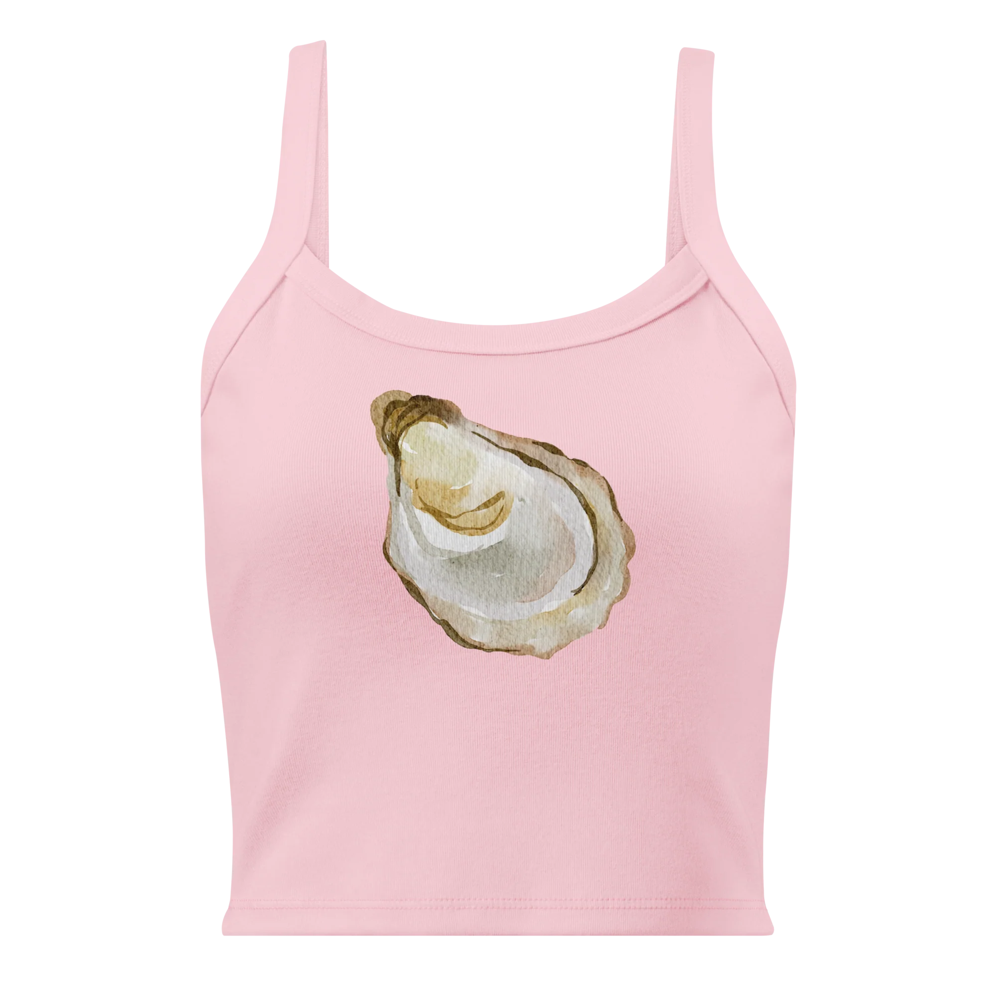 Oyster Watercolor Rib Tank Top - Image 5