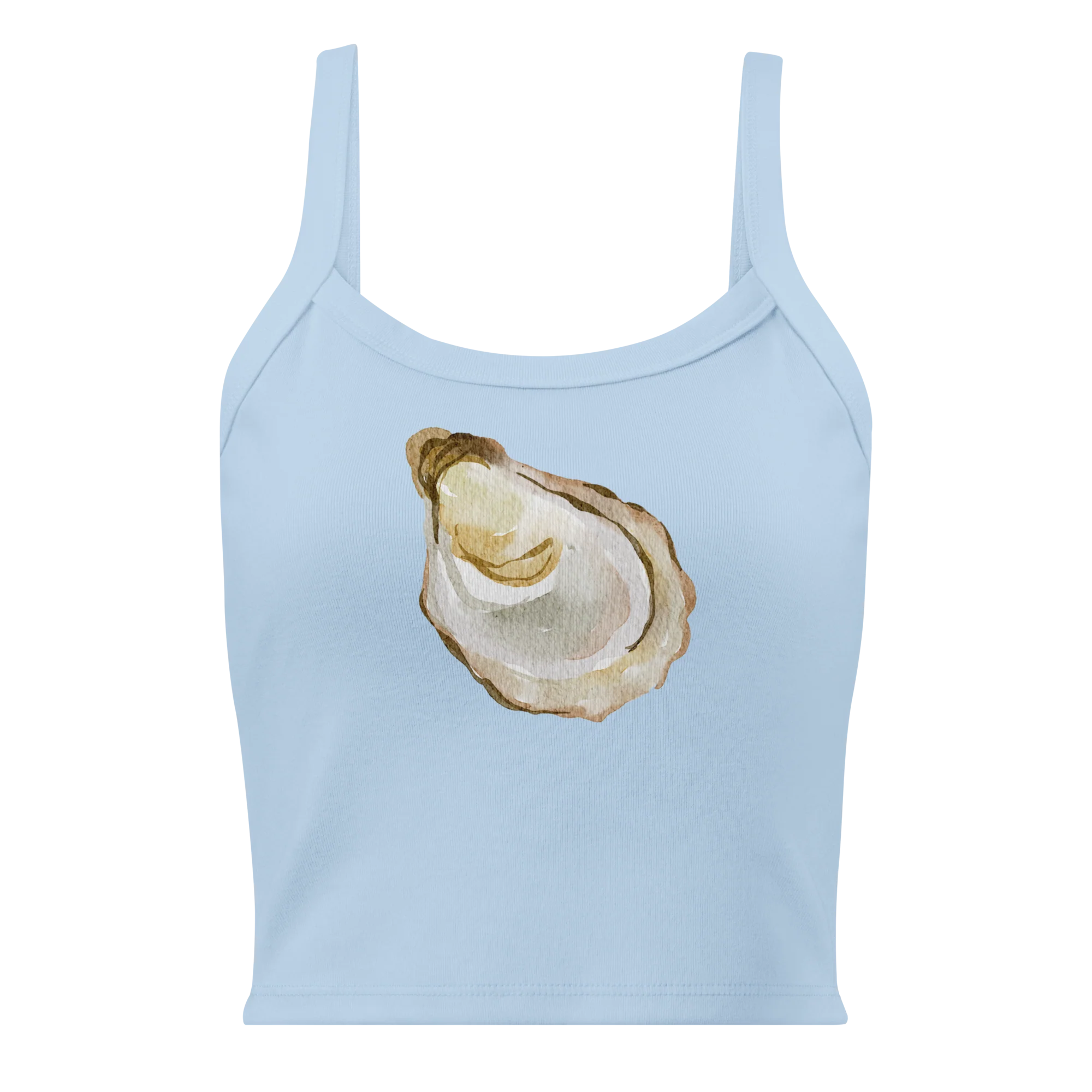 Oyster Watercolor Rib Tank Top - Image 7