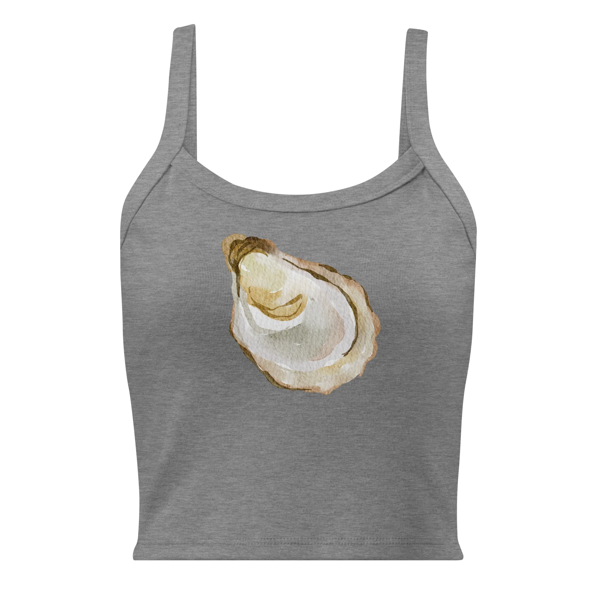 Oyster Watercolor Rib Tank Top - Image 8