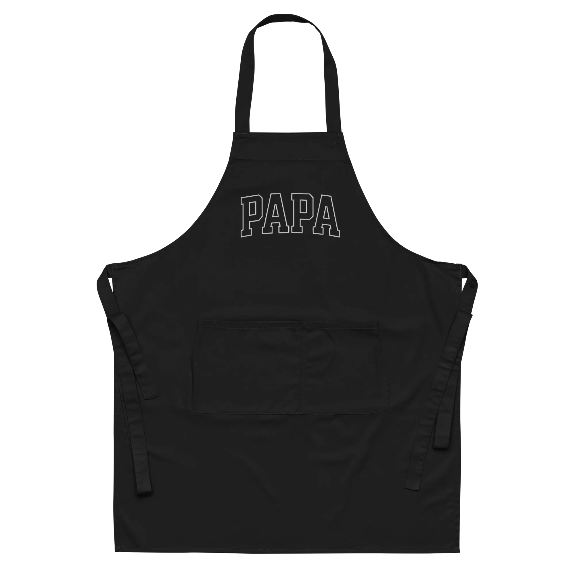Papa Father Embroidered Organic Cotton Apron - Image 3