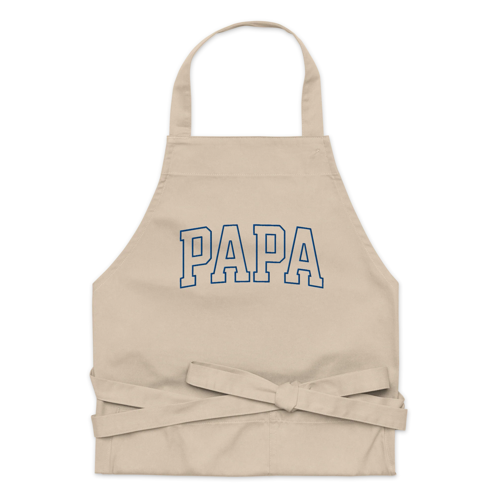 Papa Father Embroidered Organic Cotton Apron - Image 4