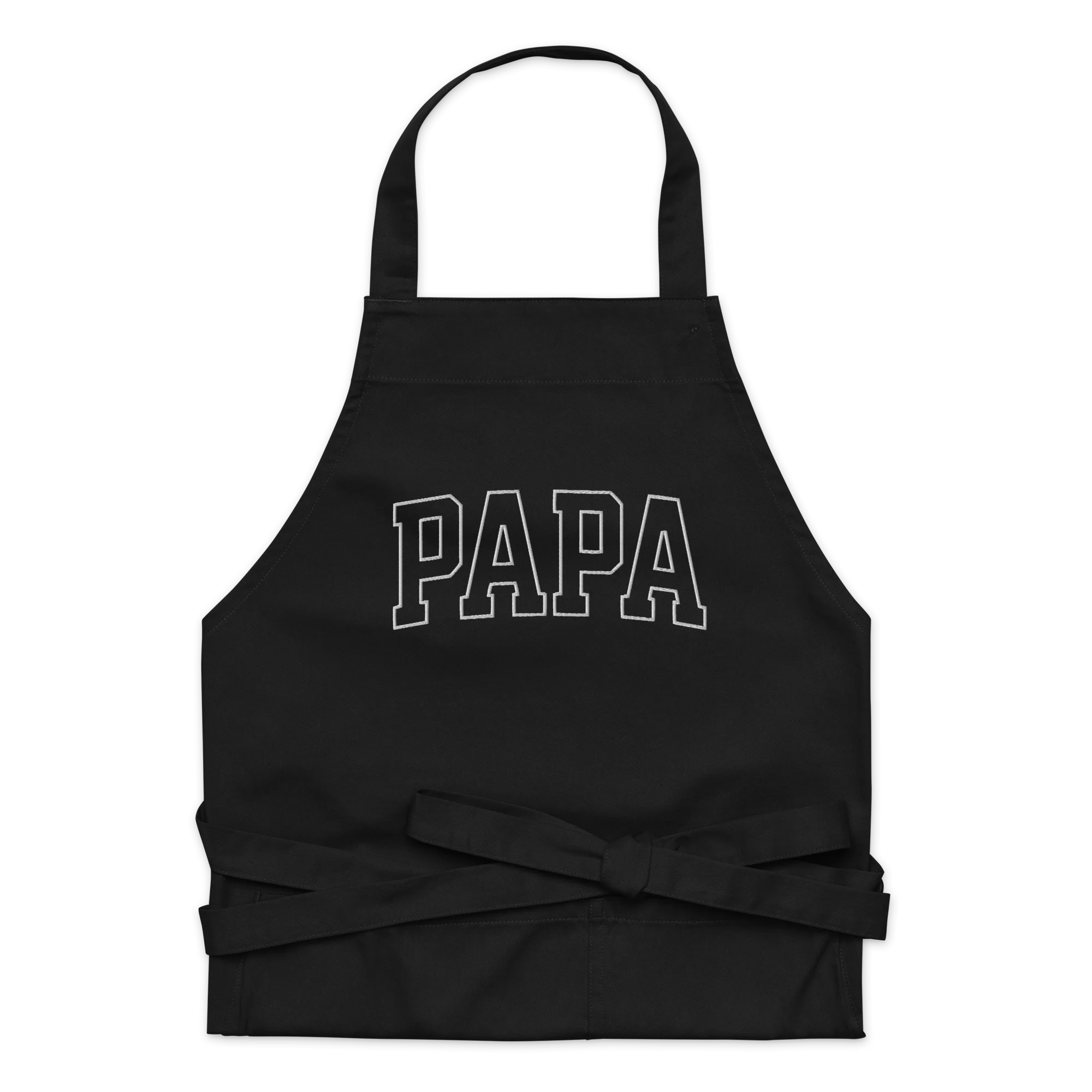 Papa Father Embroidered Organic Cotton Apron - Image 6