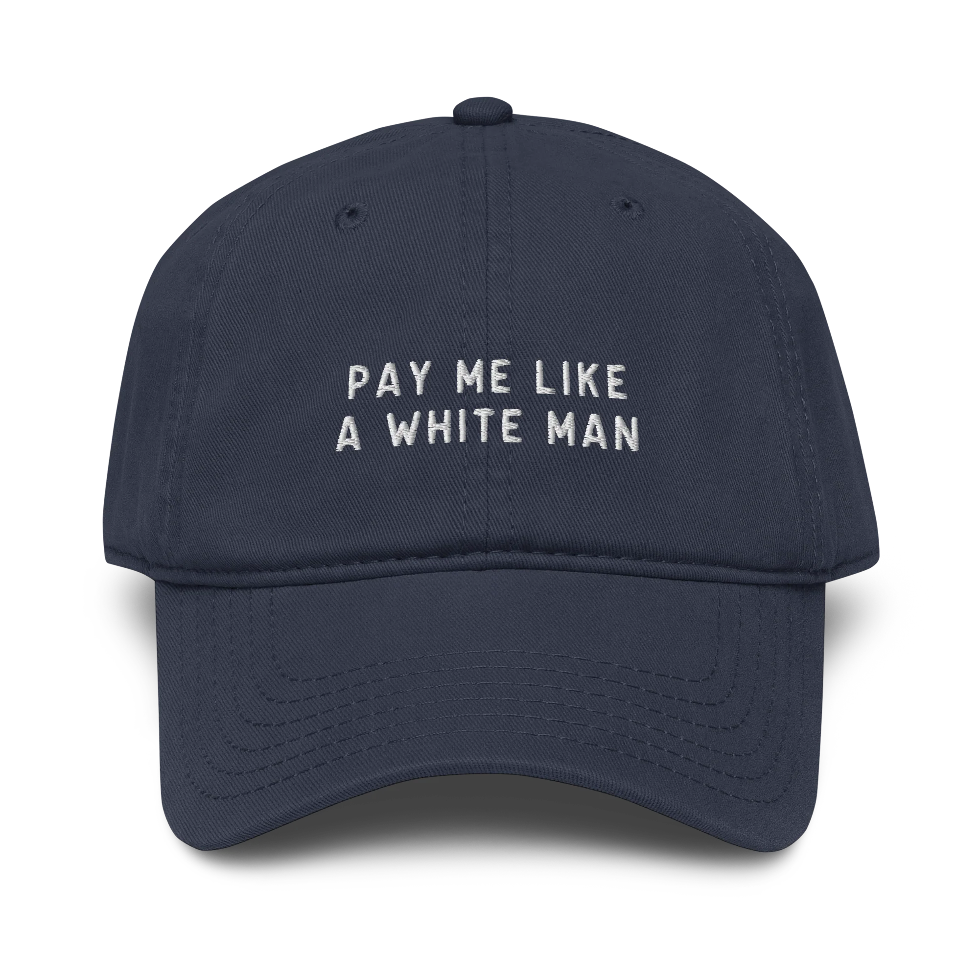 Pay Me Like a White Man Embroidered Vintage Wash Baseball Cap - Image 3