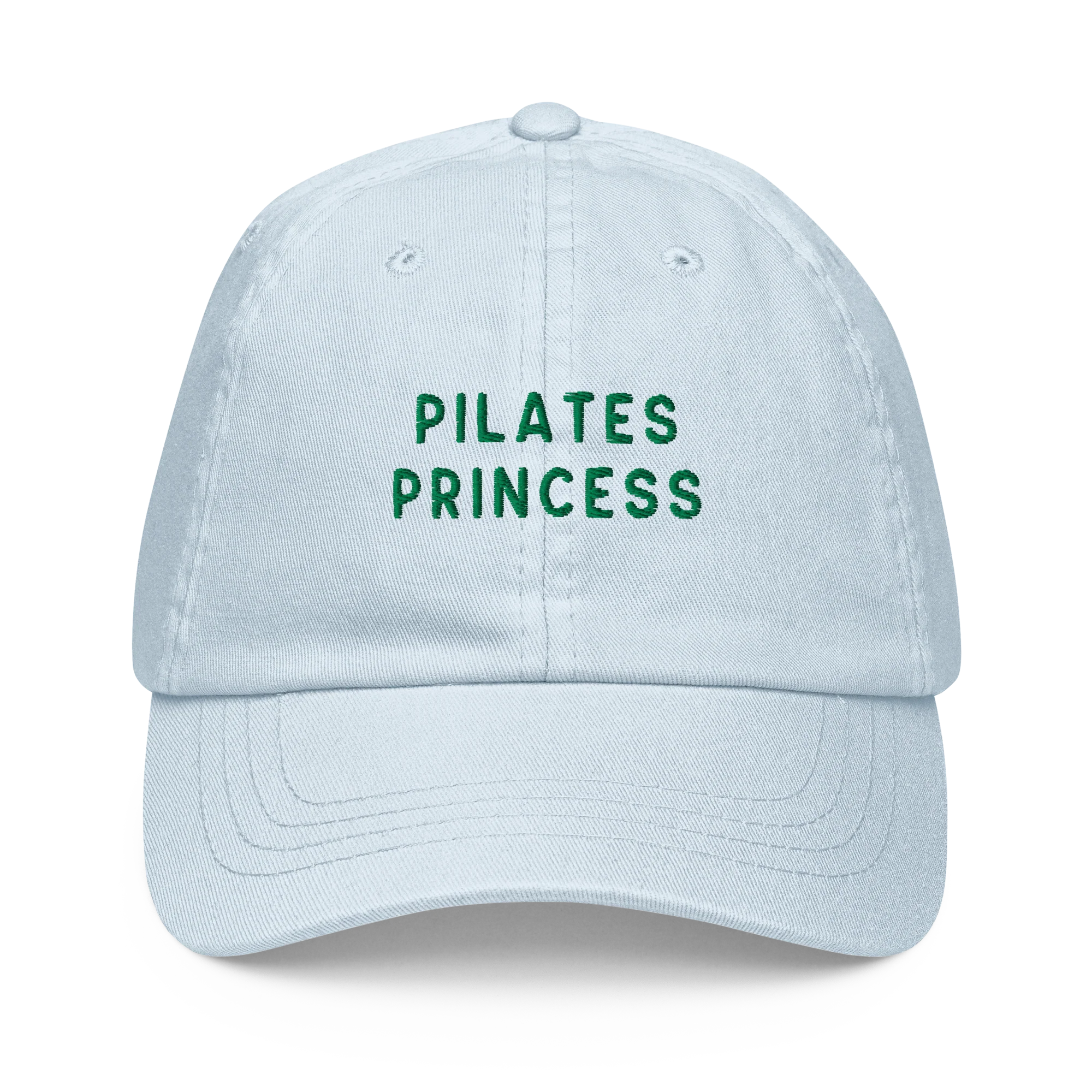 Pilates Princess Embroidered Pastel Baseball Cap