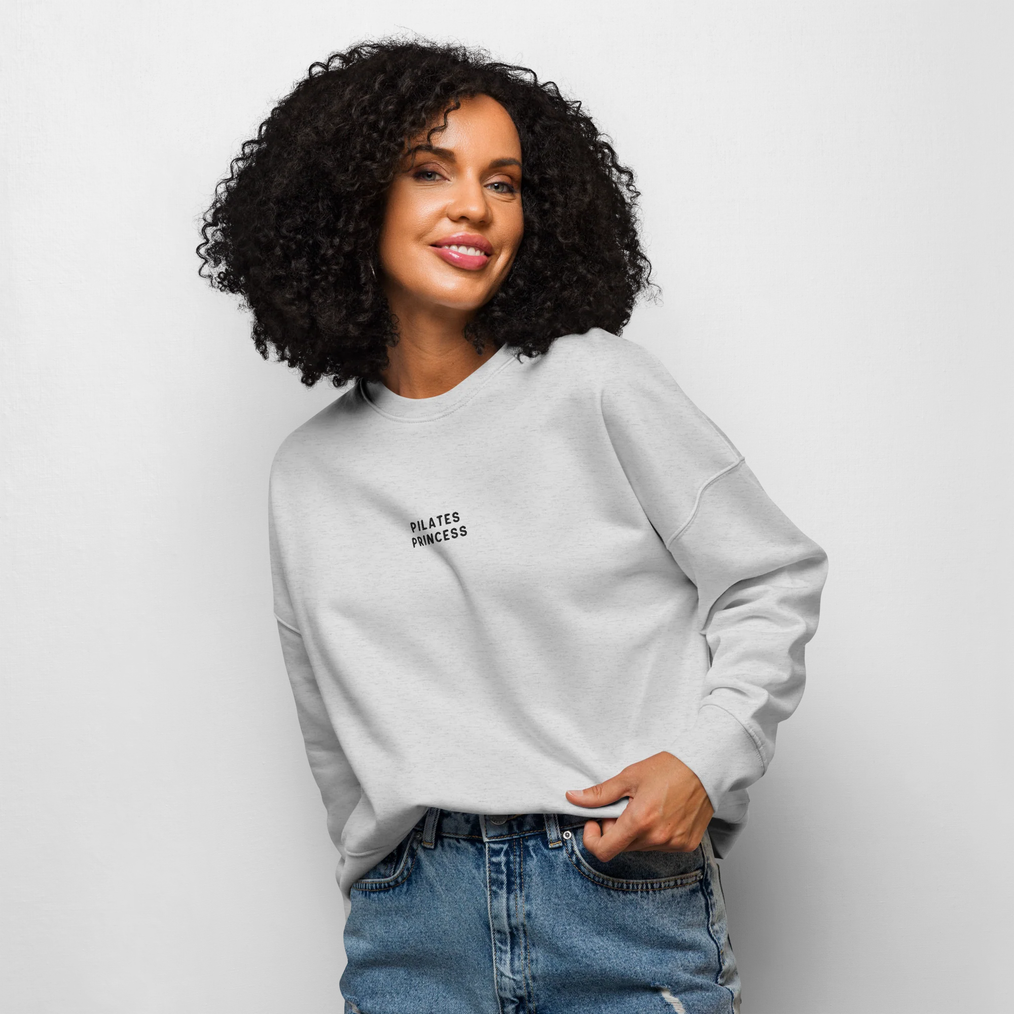 Pilates Princess Embroidered Women’s Organic Sweatshirt - Image 6