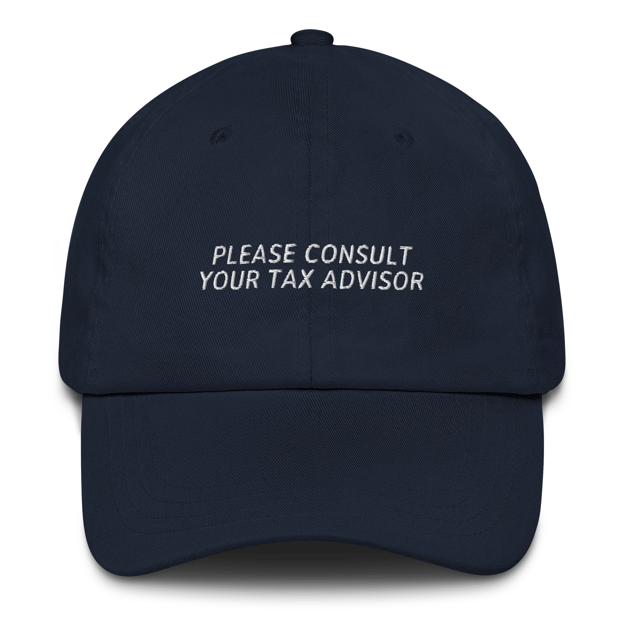 Please Consult Tax Advisor Funny Finance Embroidered Cap - Image 9