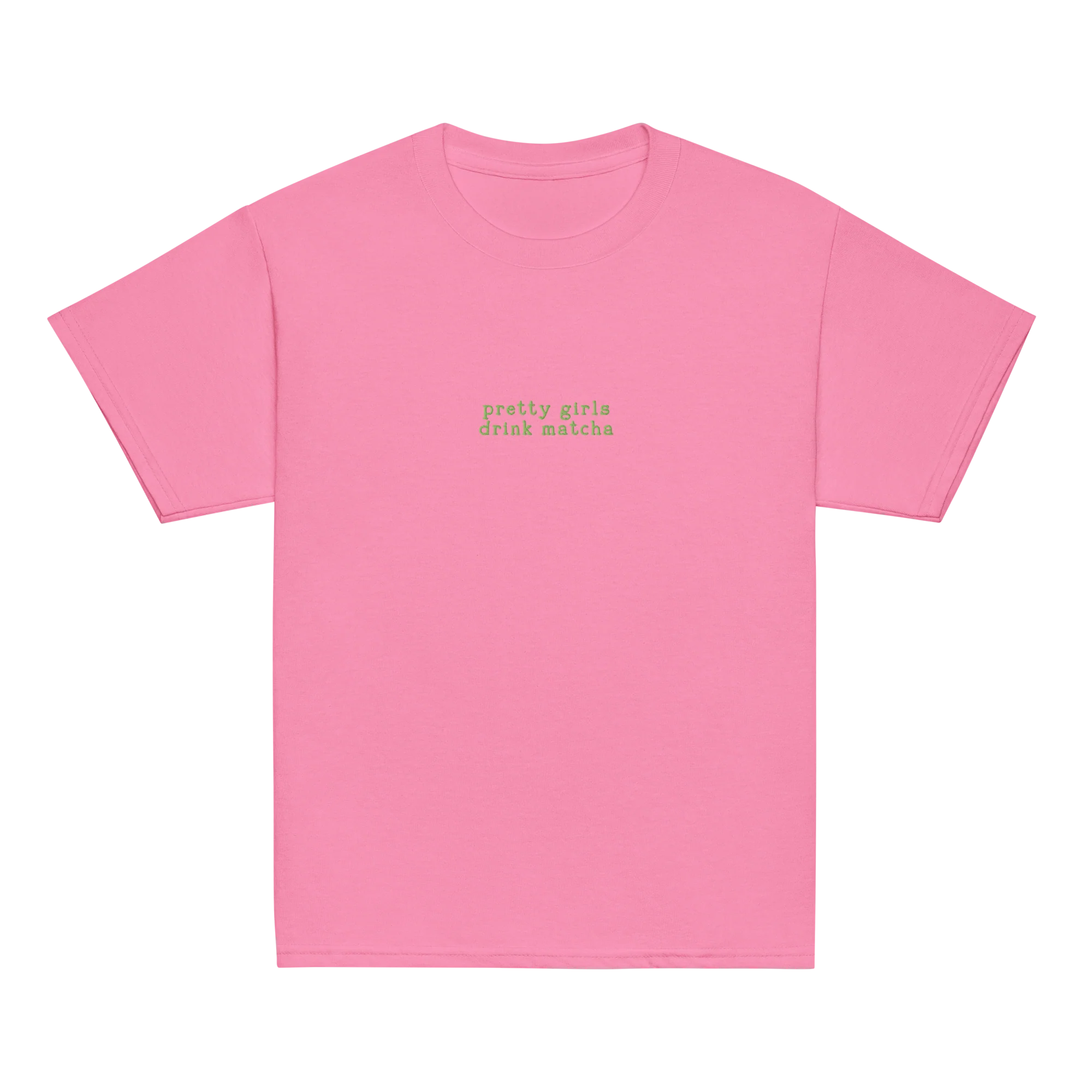 Pretty Girls Drink Matcha Embroidered Baby Tee - Image 5