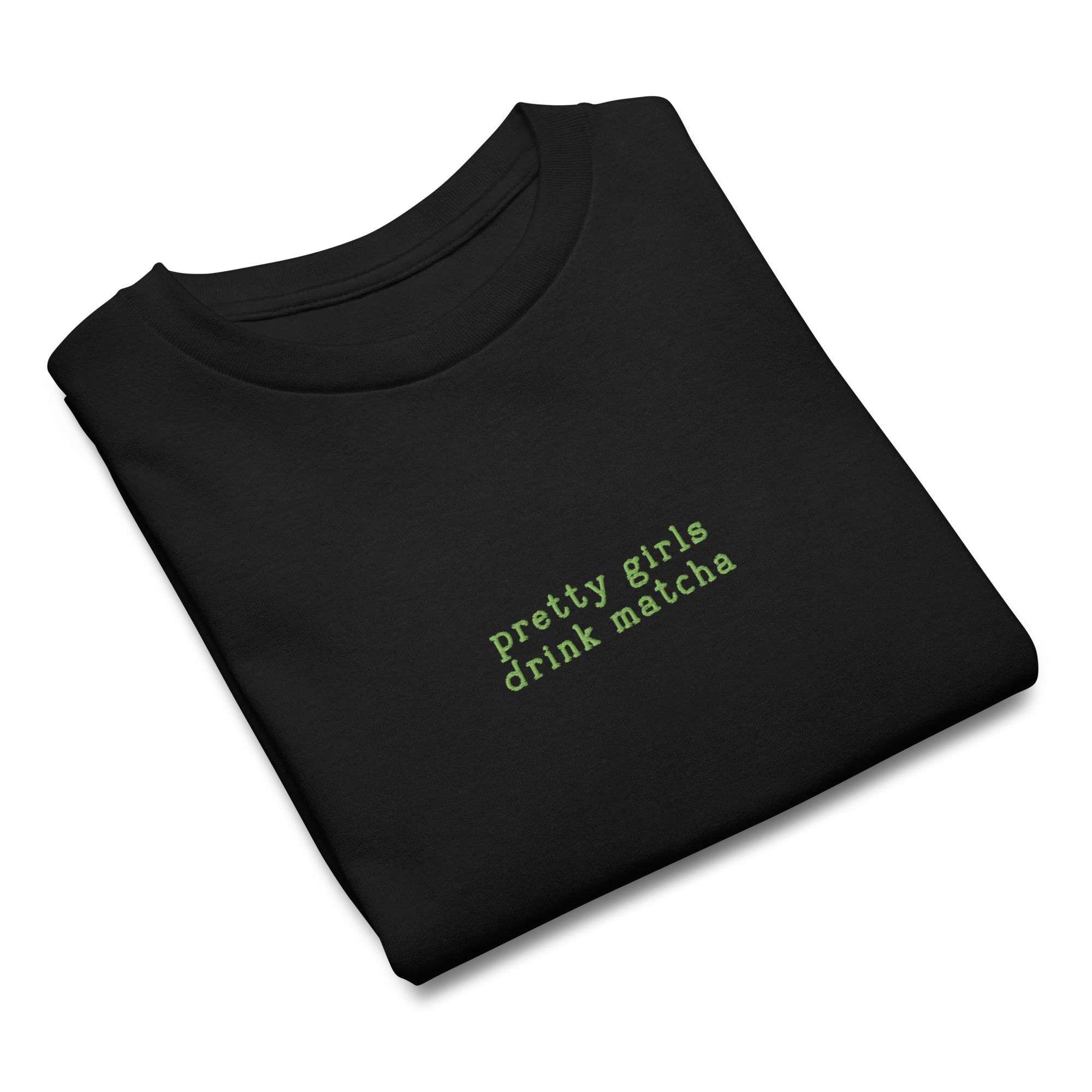 Pretty Girls Drink Matcha Embroidered Baby Tee - Image 8