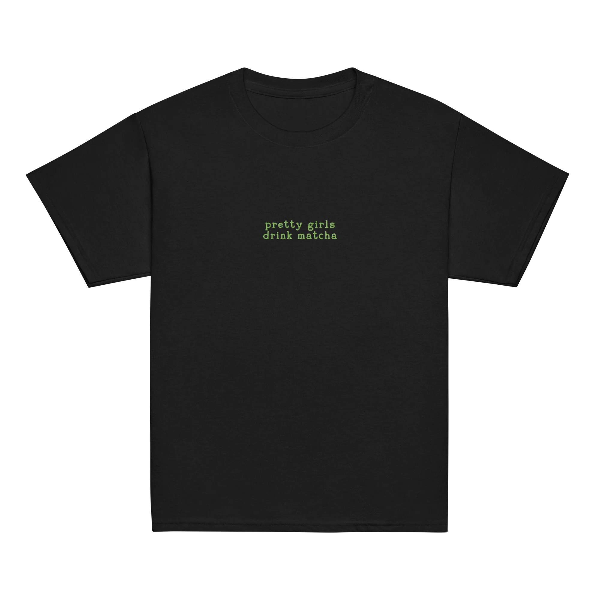 Pretty Girls Drink Matcha Embroidered Baby Tee - Image 9