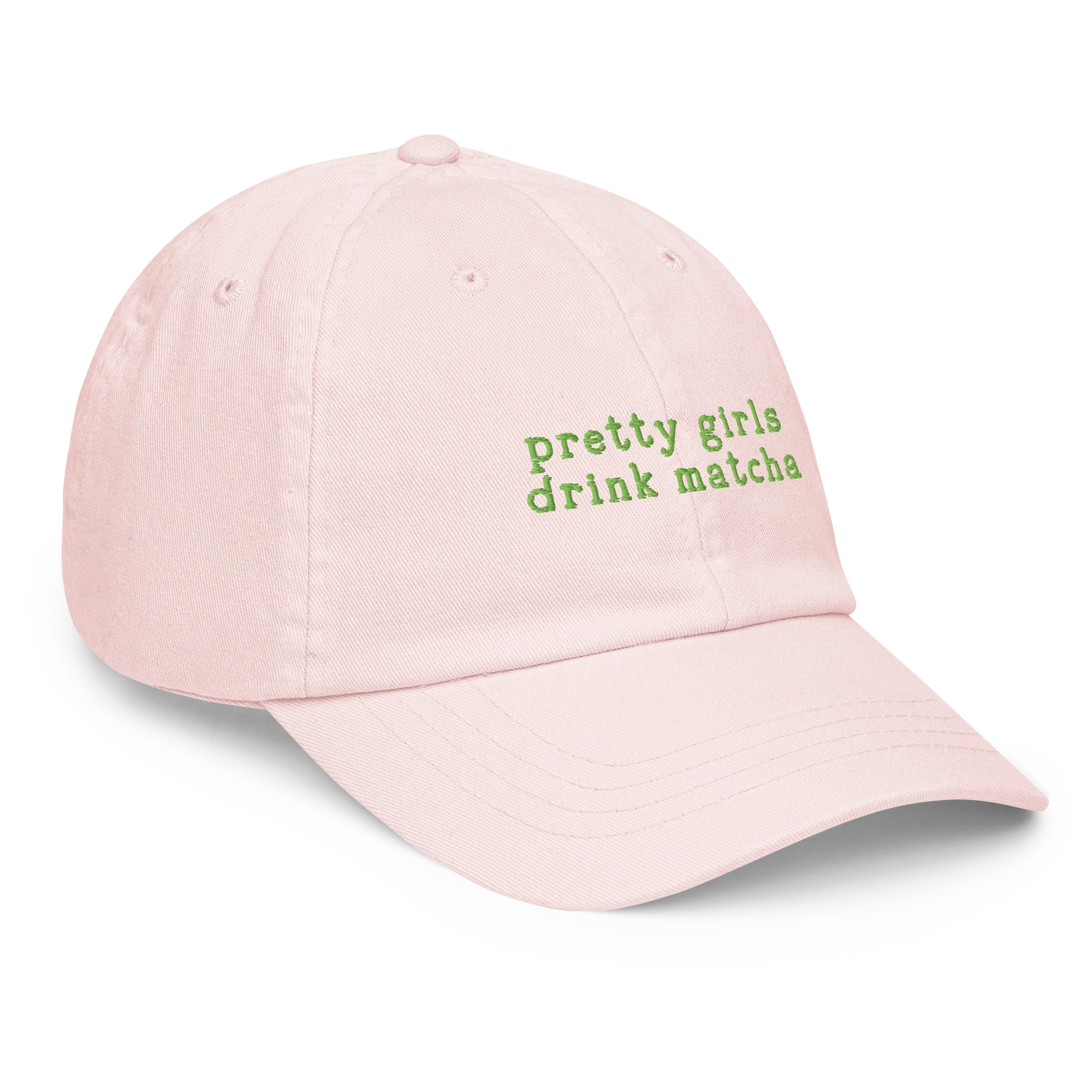 Pretty Girls Drink Matcha Embroidered Pastel Cap - Image 8