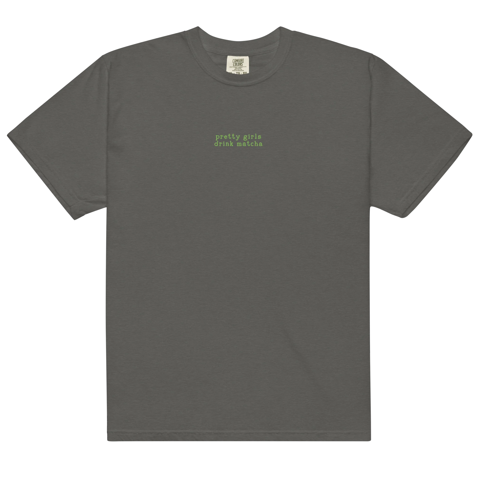 Pretty Girls Drink Matcha Embroidered Classic T-Shirt - Image 11