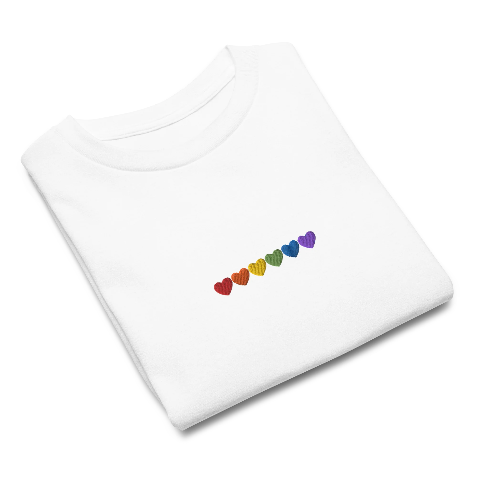 Pride Hearts Embroidered Baby Tee - Image 4