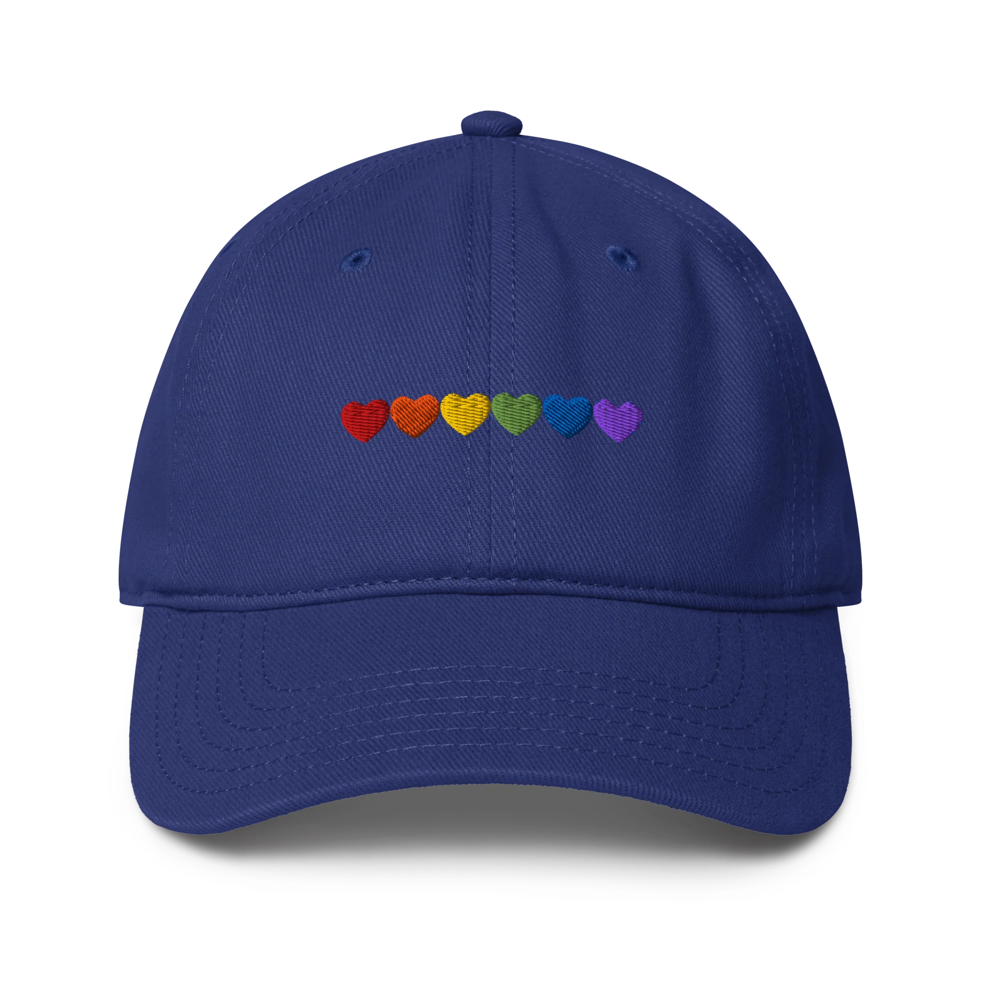 Pride Hearts Embroidered Baseball Cap